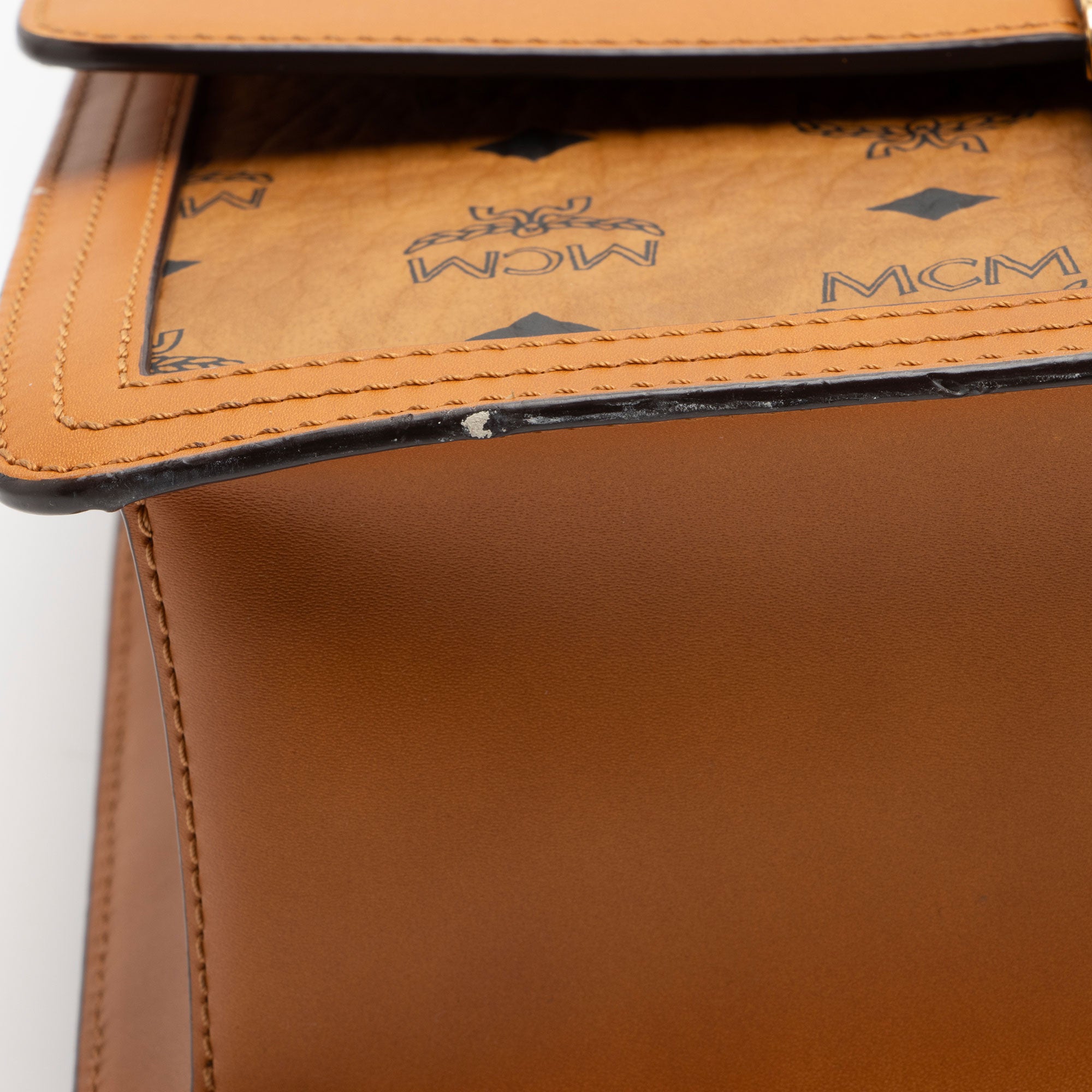 MCM Visetos Leather Tracy Shoulder Bag