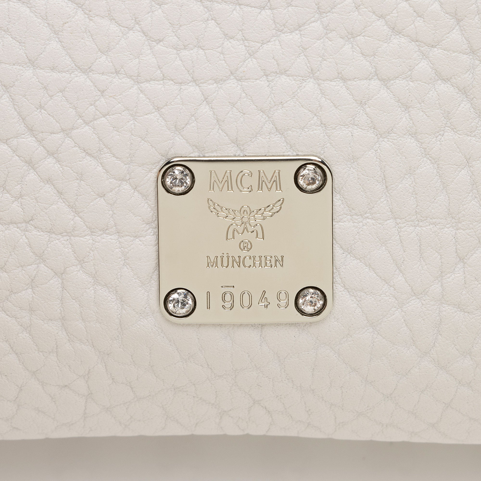 MCM Lambskin Crystal Studded Stark Special Pouch Medium Crossbody Bag (SHF-IC5owp)