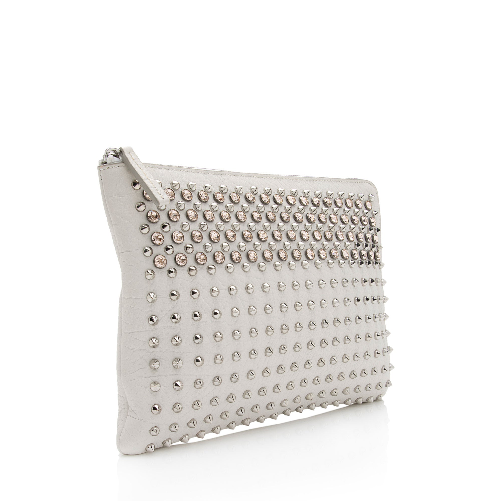 MCM Lambskin Crystal Studded Stark Special Pouch Medium Crossbody Bag (SHF-IC5owp)