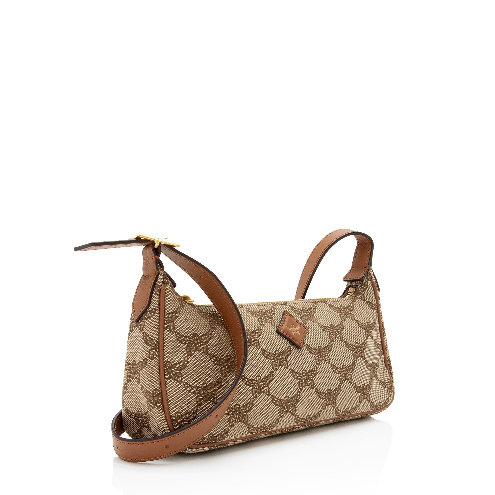 MCM Lauretos Canvas Himmel Small Shoulder Bag