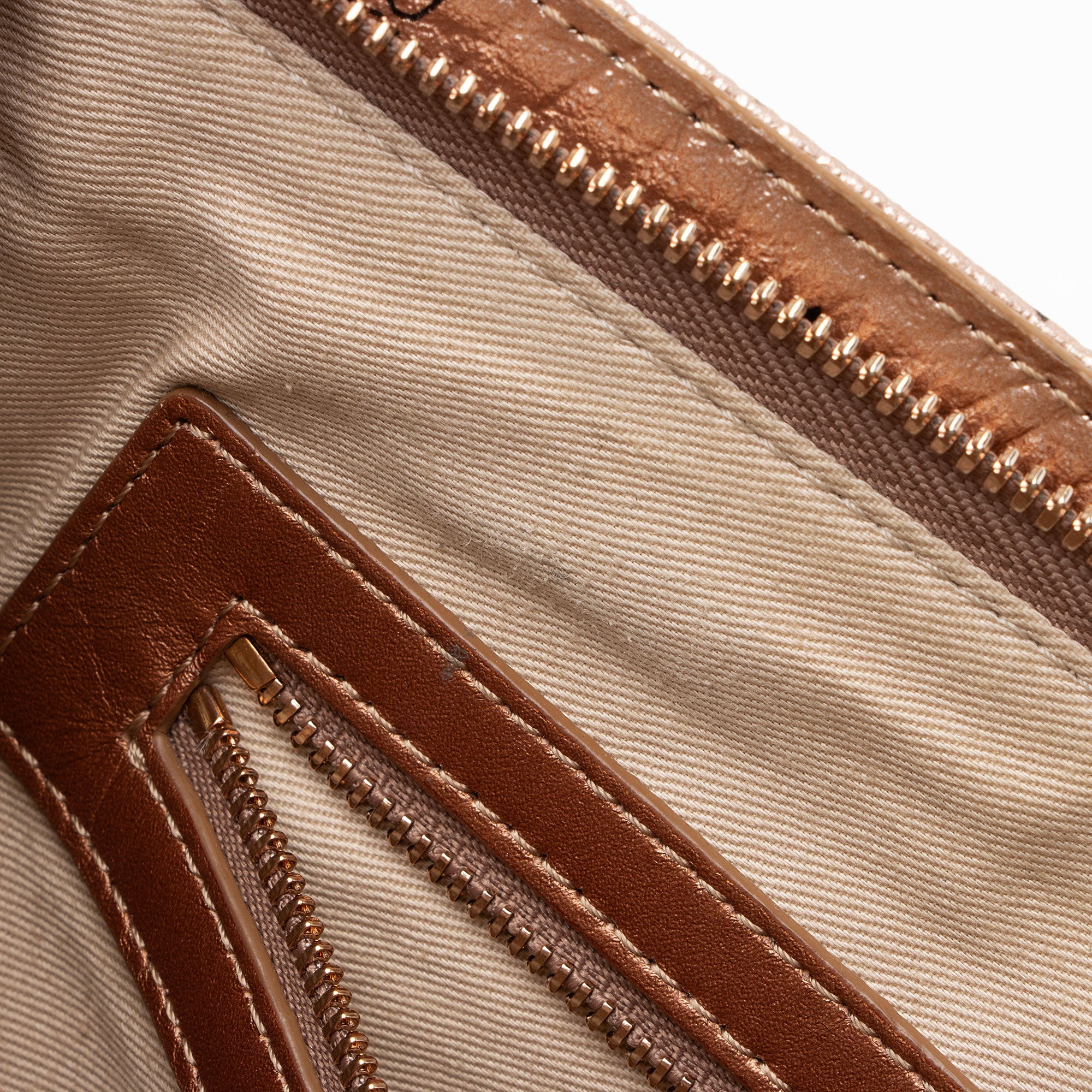 MCM Metallic Visetos Medium Zip Pouch