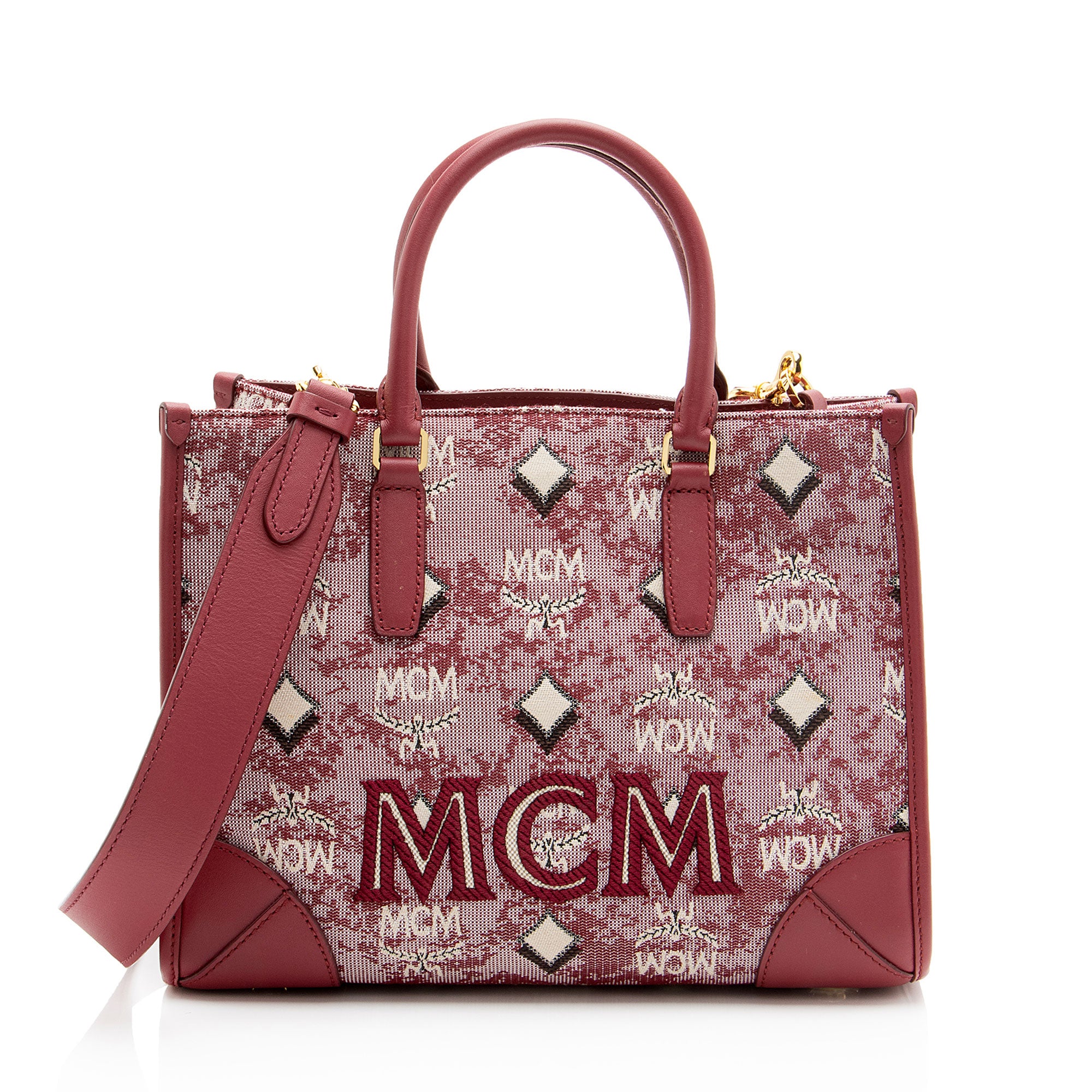 MCM Vintage Monogram Jacquard Small Tote