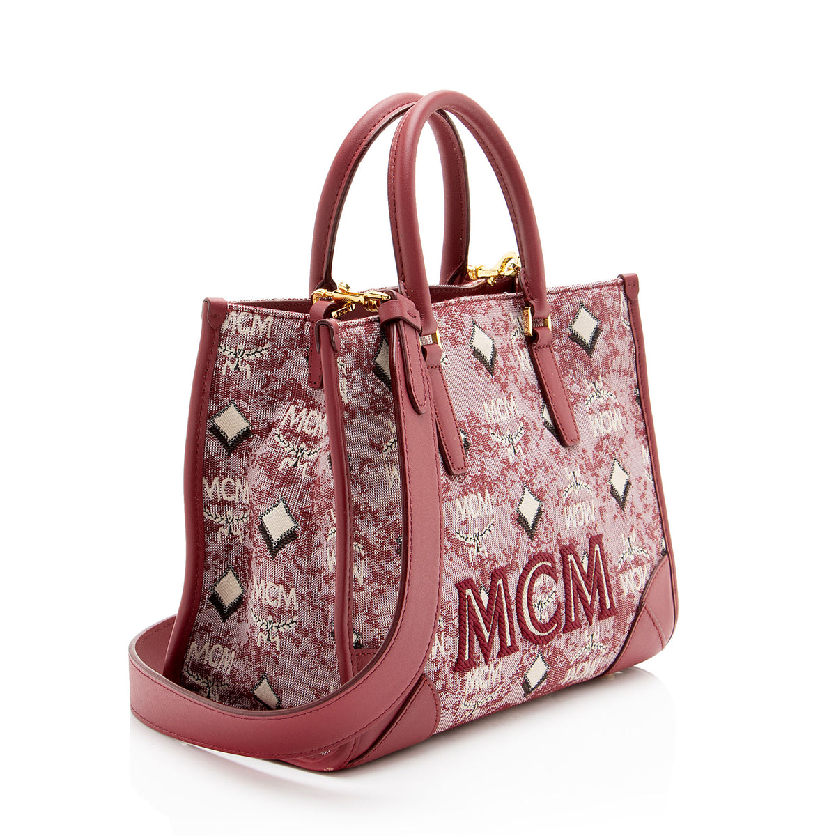 MCM Vintage Monogram Jacquard Small Tote