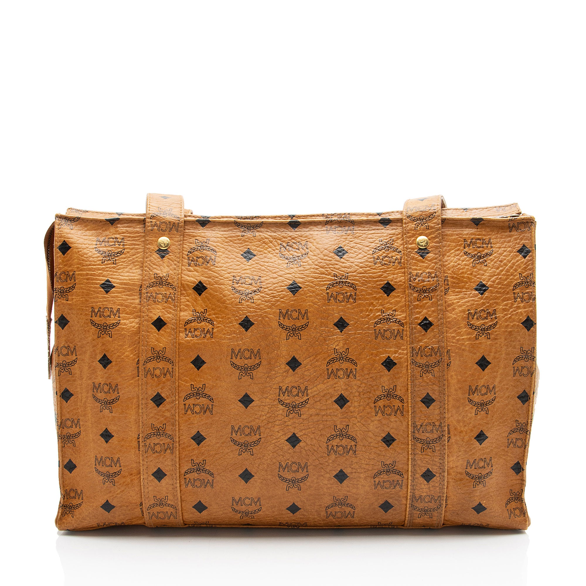 MCM Vintage Visetos Heritage Medium Shopper Tote