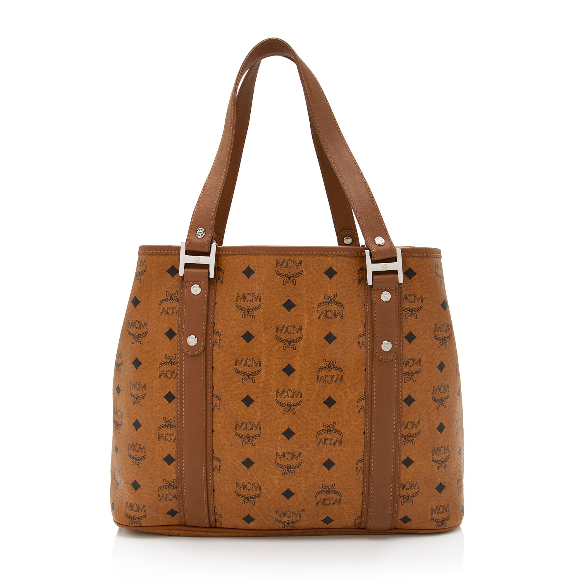 MCM Vintage Visetos Medium Shopper Tote with Pochette (SHF-o5bpVh)