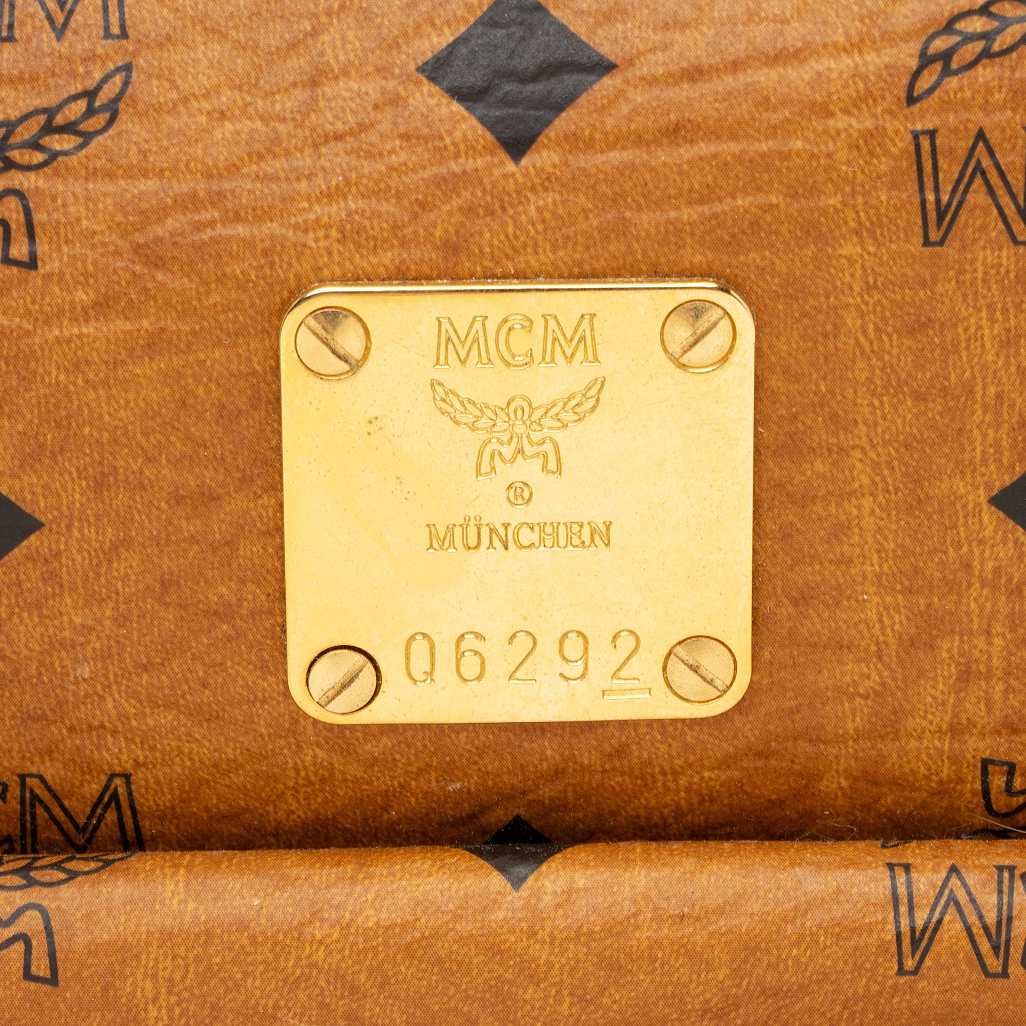 MCM Visetos Small Boston Bag