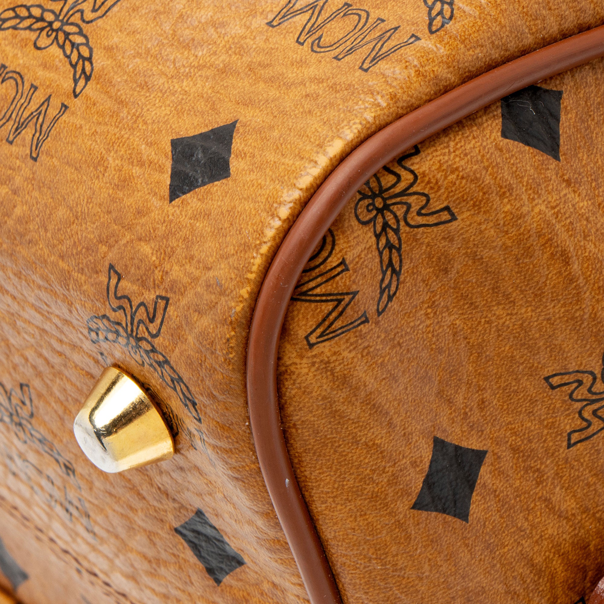 MCM Vintage Visetos Small Boston Bag