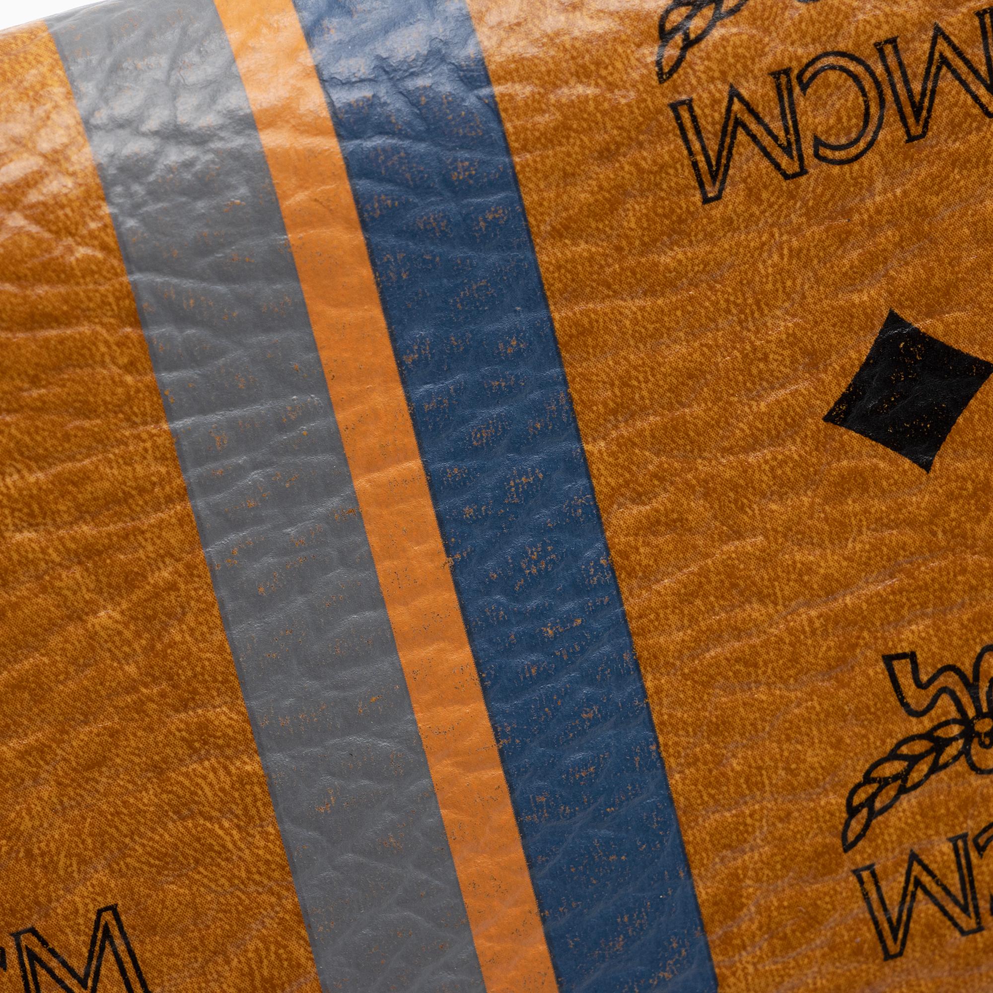 MCM Vintage Visetos Stripe Tri-Fold Wallet (SHF-23118)