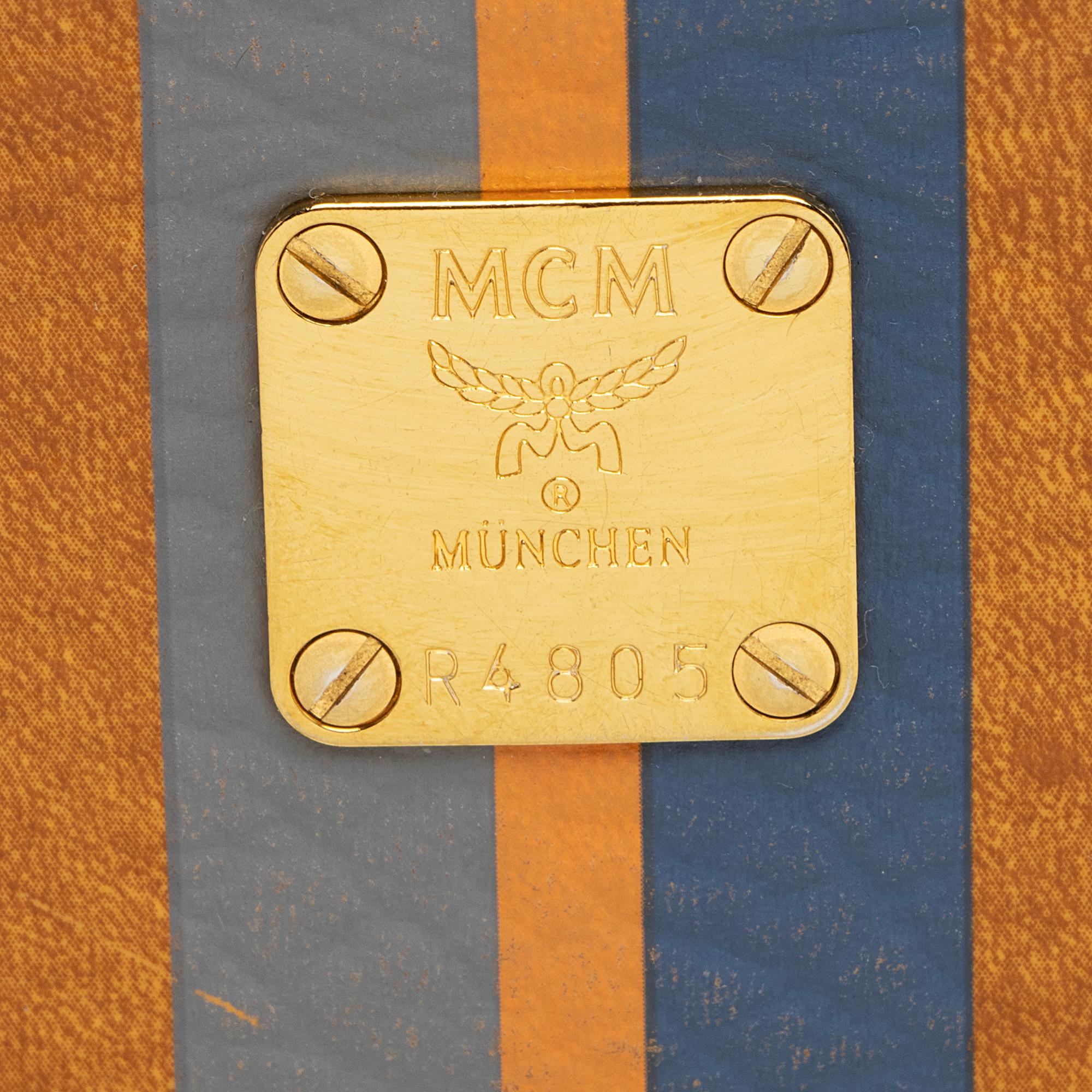 MCM Vintage Visetos Stripe Tri-Fold Wallet (SHF-23118)