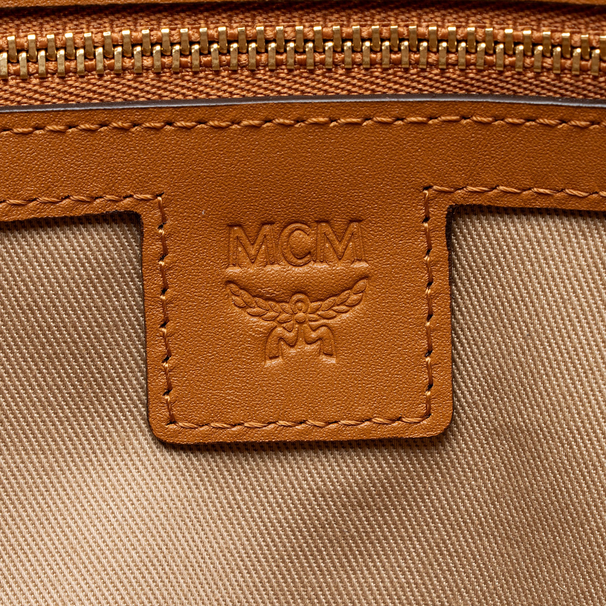 MCM Visetos Anya Medium Shopper Tote