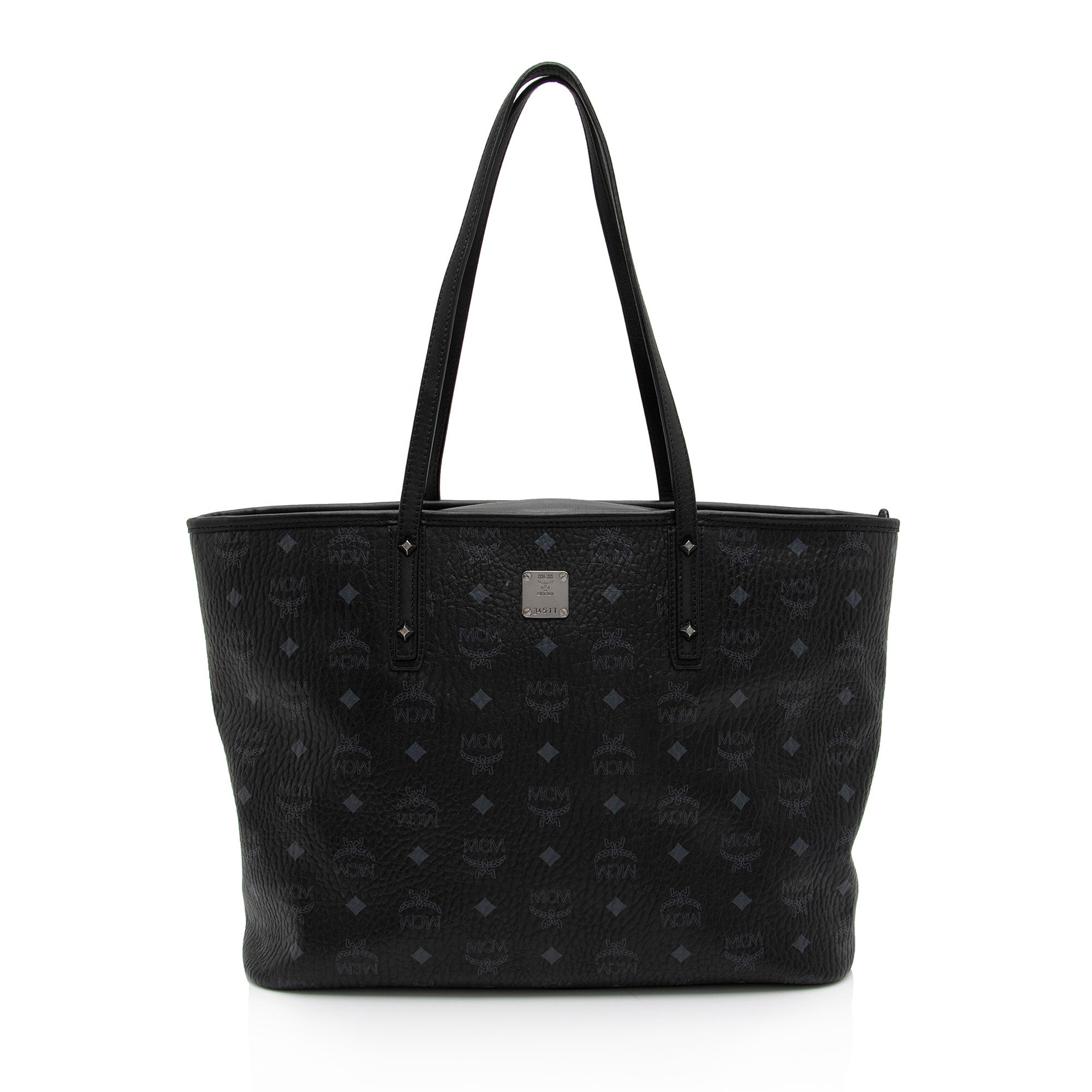 MCM Visetos Anya Top Zip Medium Shopper Tote (SHF-agJ8tU)