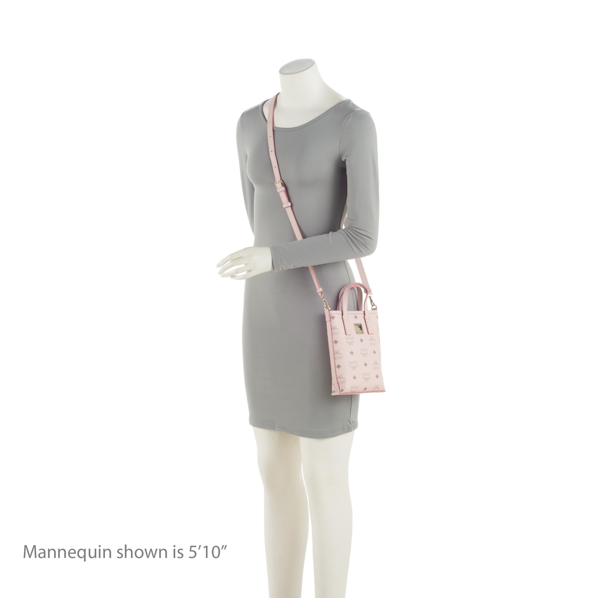 MCM Visetos Aren Mini Shopper Crossbody Bag (SHF-CyByXU)