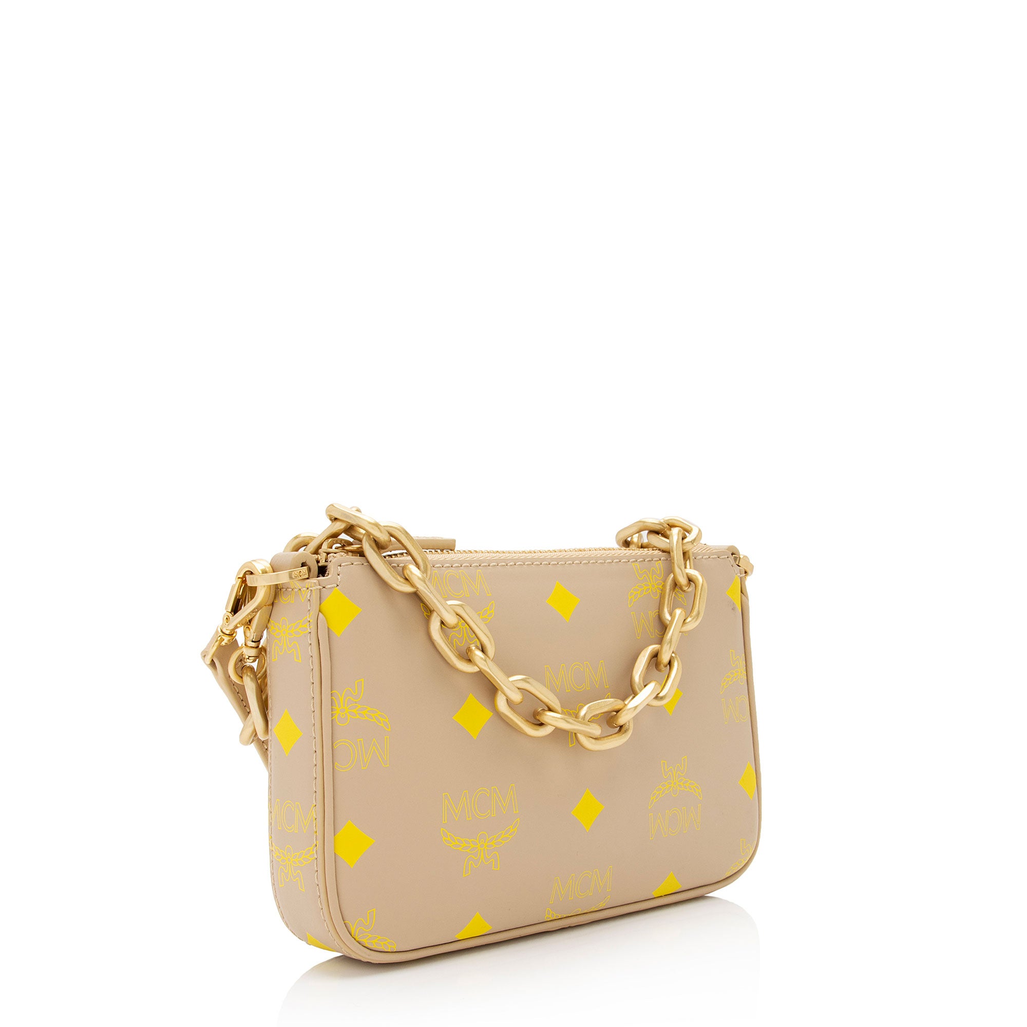 MCM Visetos Color Splash Chain Mini Crossbody Bag (SHF-yQLfQn)