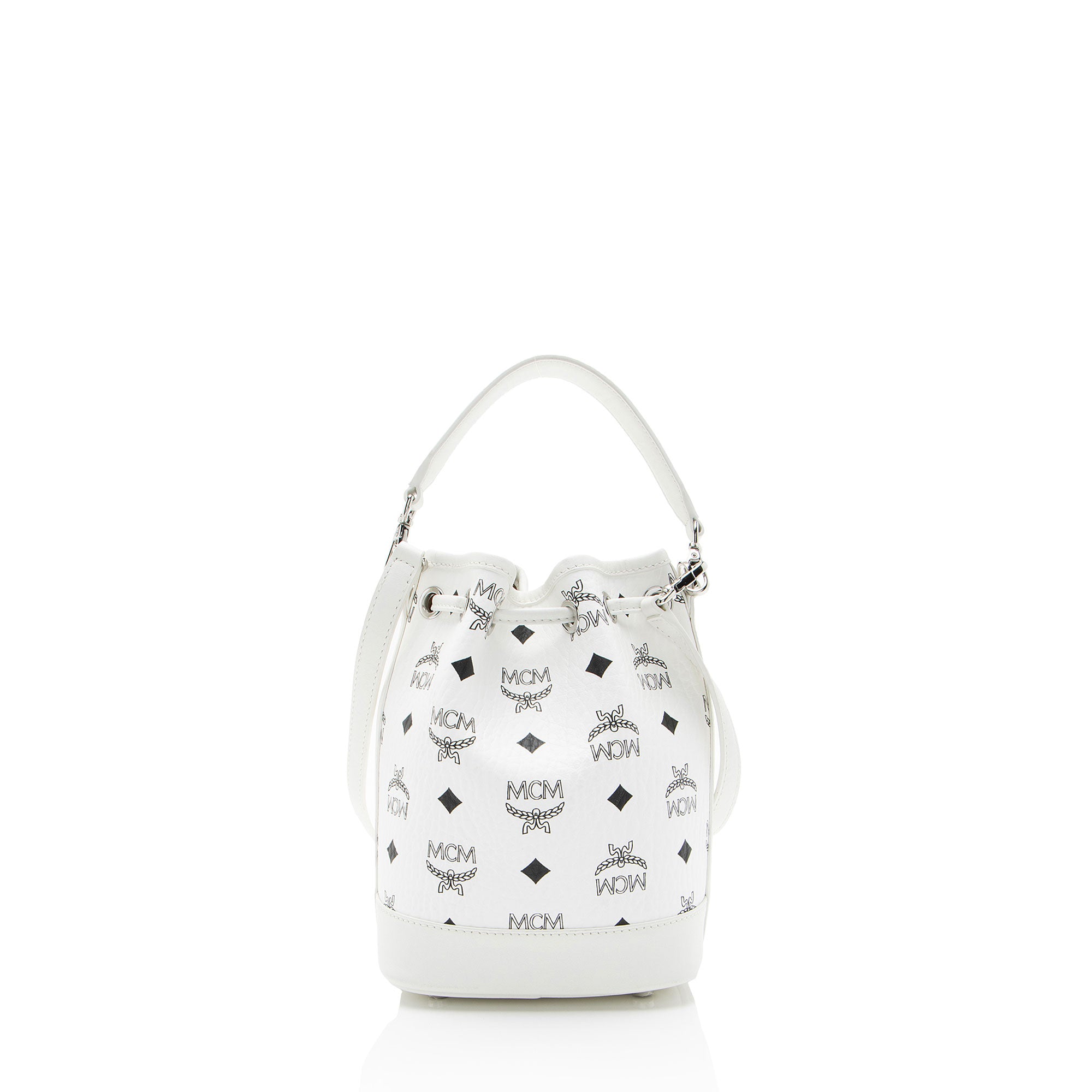MCM Visetos Dessau Drawstring Mini Bucket Bag