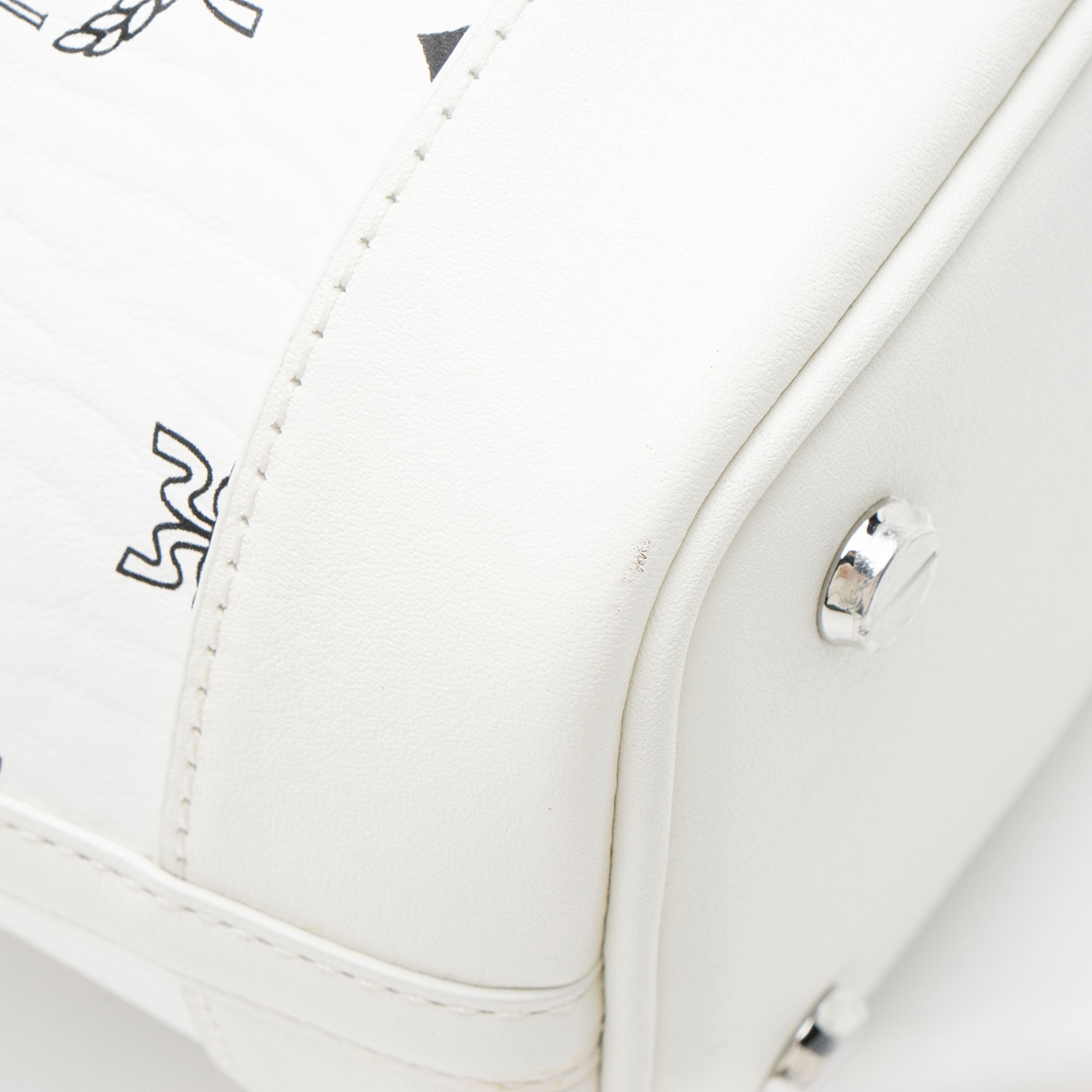 MCM Visetos Dessau Drawstring Mini Bucket Bag