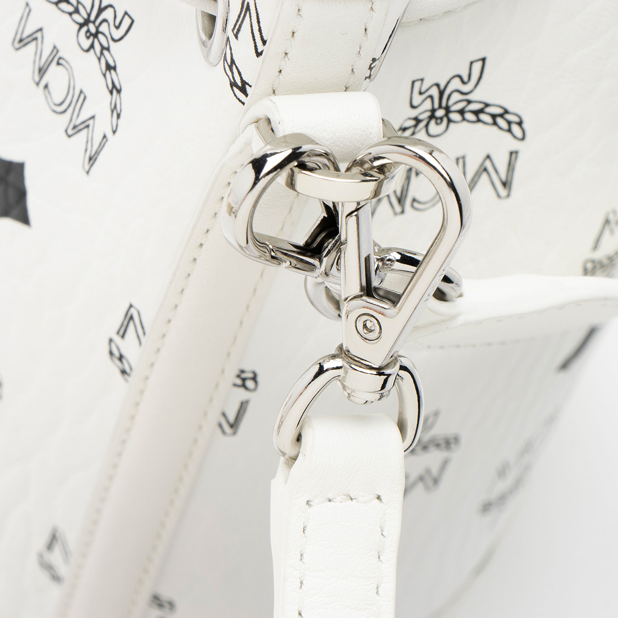 MCM Visetos Dessau Drawstring Mini Bucket Bag