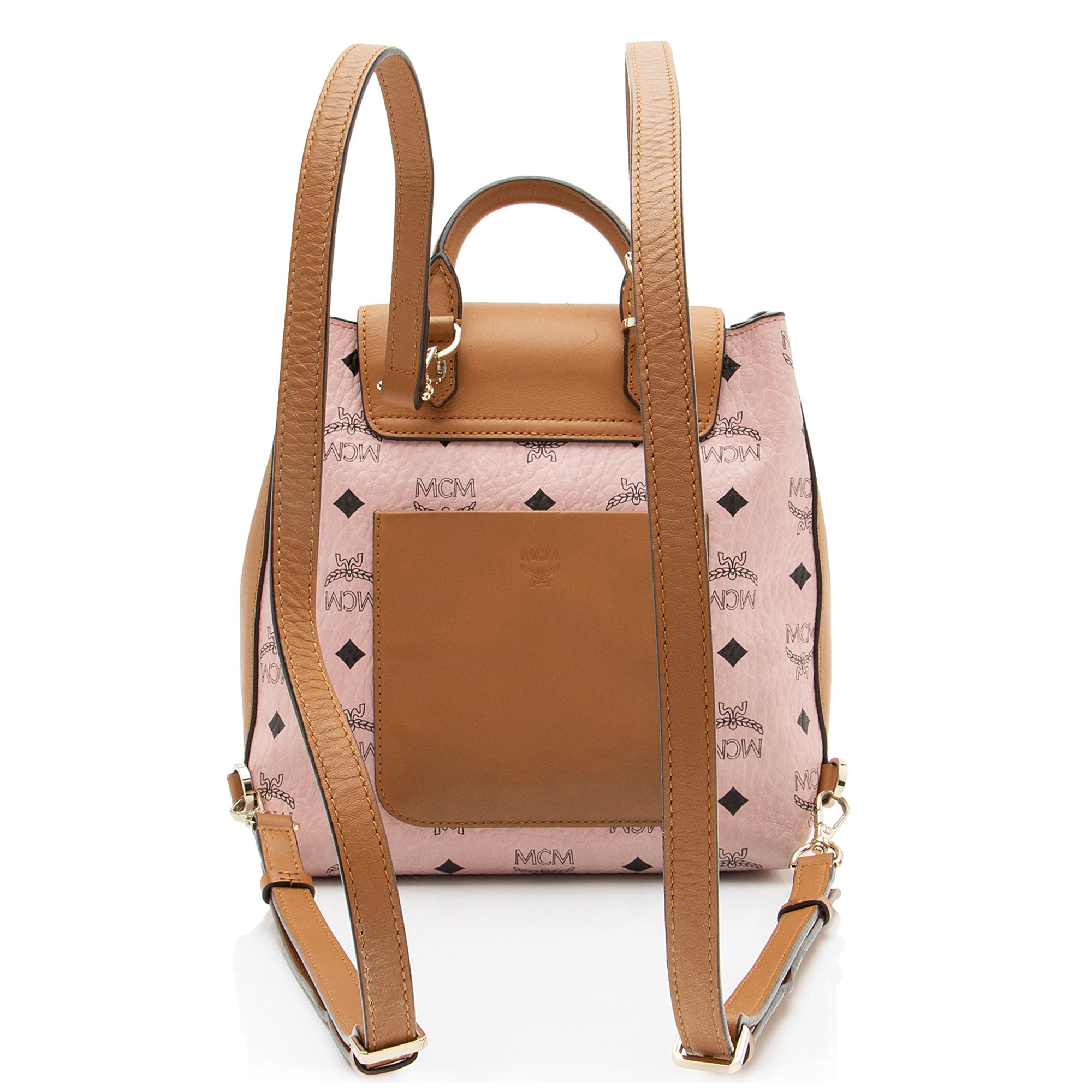 MCM Visetos Essential Drawstring Small Backpack