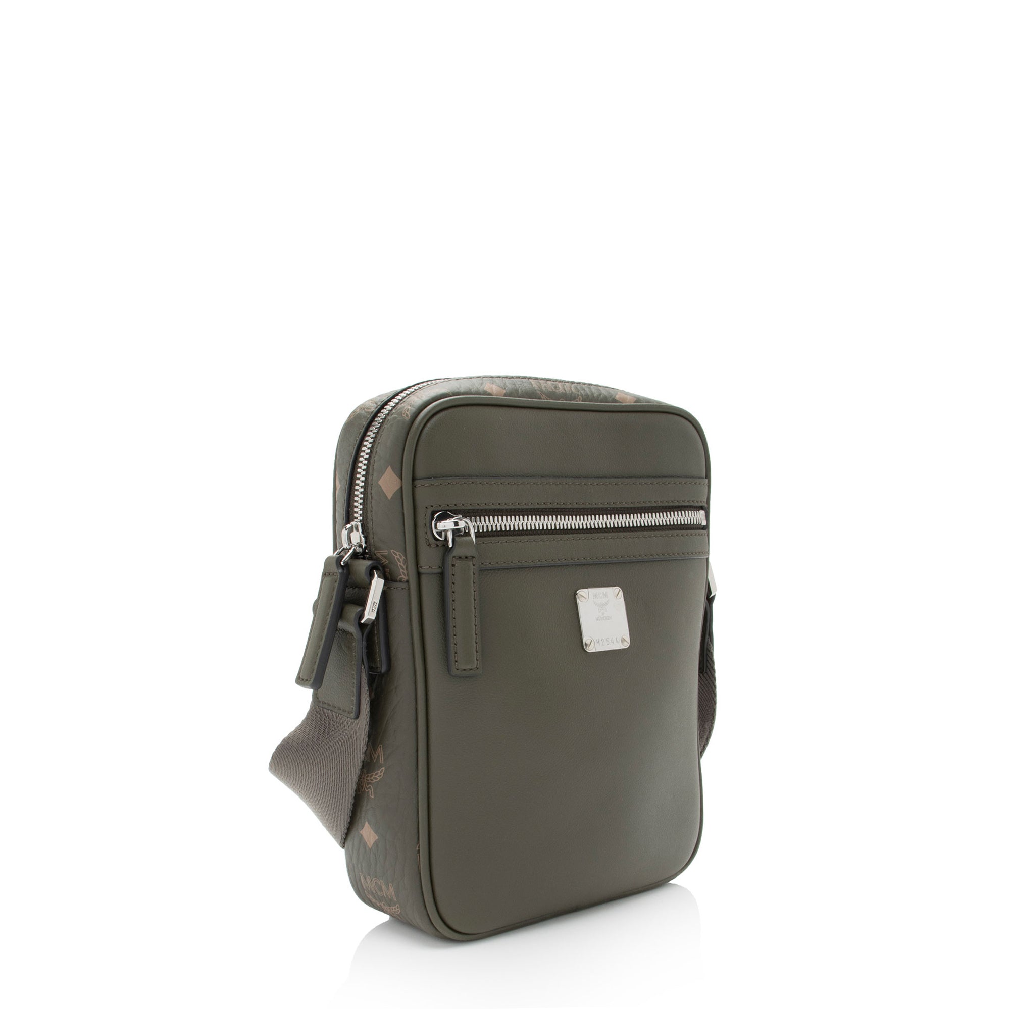 MCM Visetos Leather Klassik Mini Crossbody (SHF-tDlSG4)
