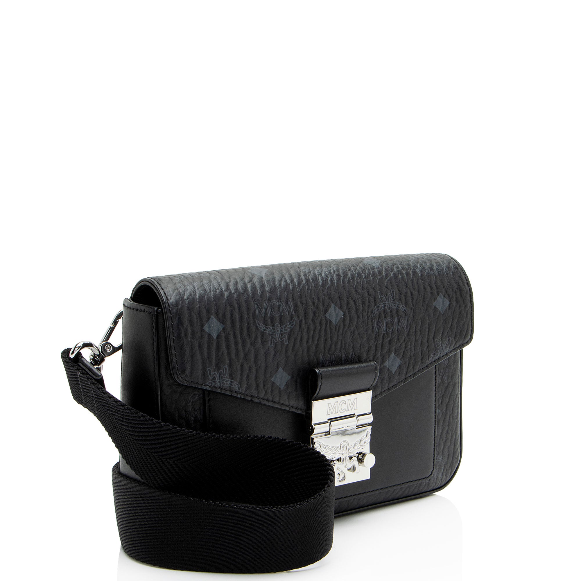 MCM Visetos Leather Millie Small Crossbody