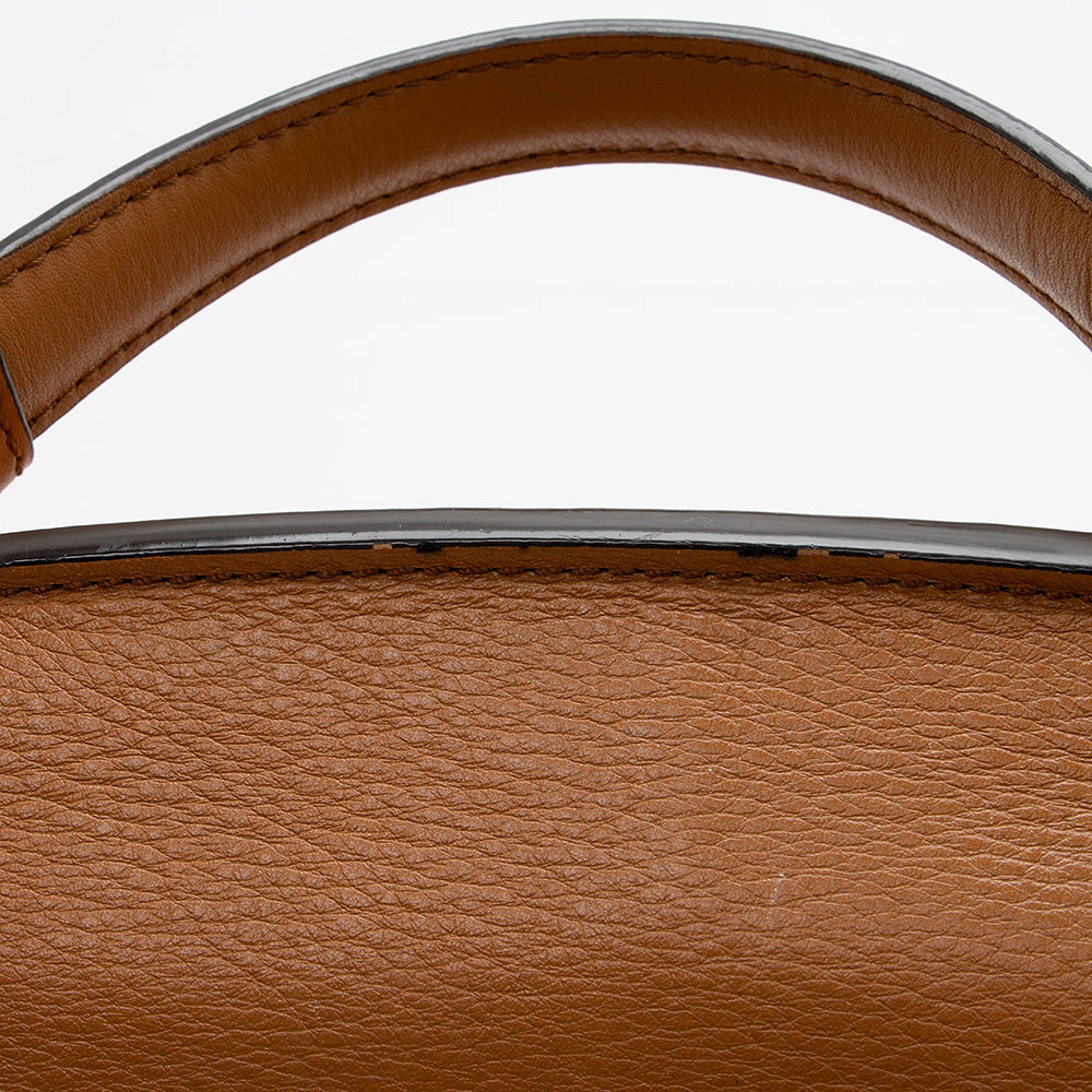 MCM Visetos Leather Top Handle Satchel (SHF-14498)