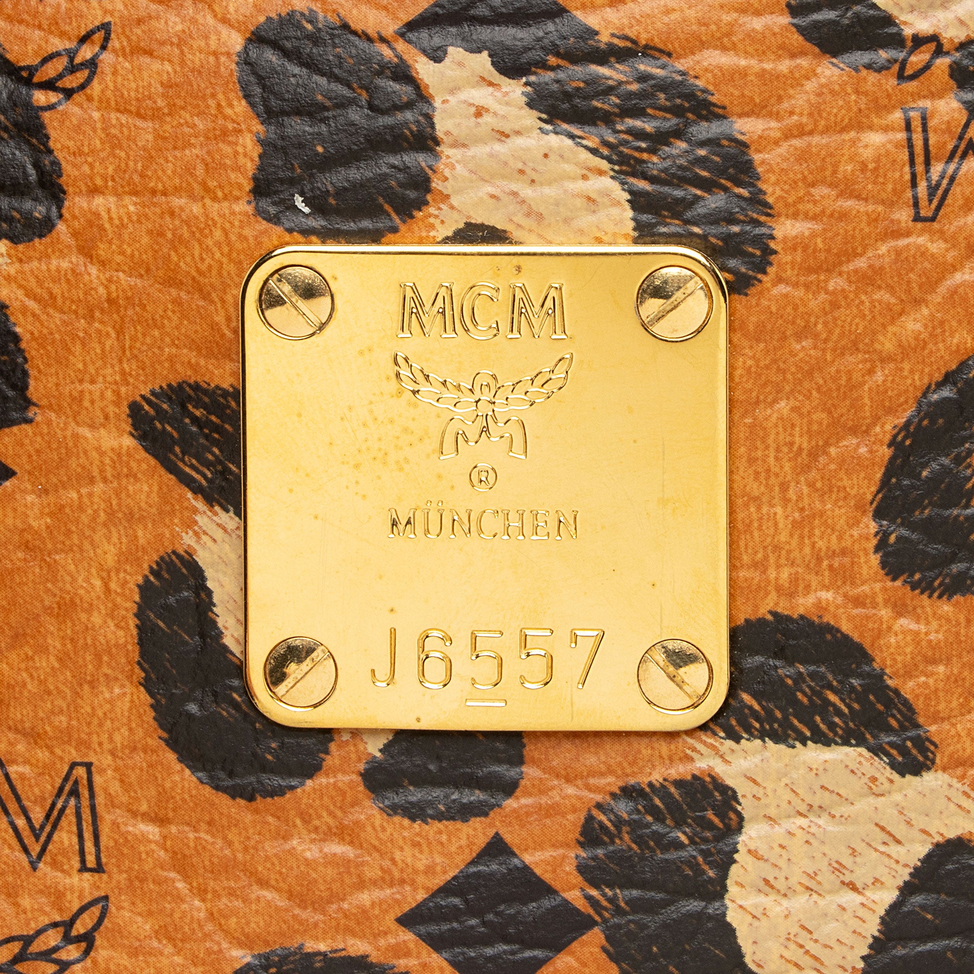 MCM Visetos Leopard Drawstring Large Tote (SHF-uyB0NU)