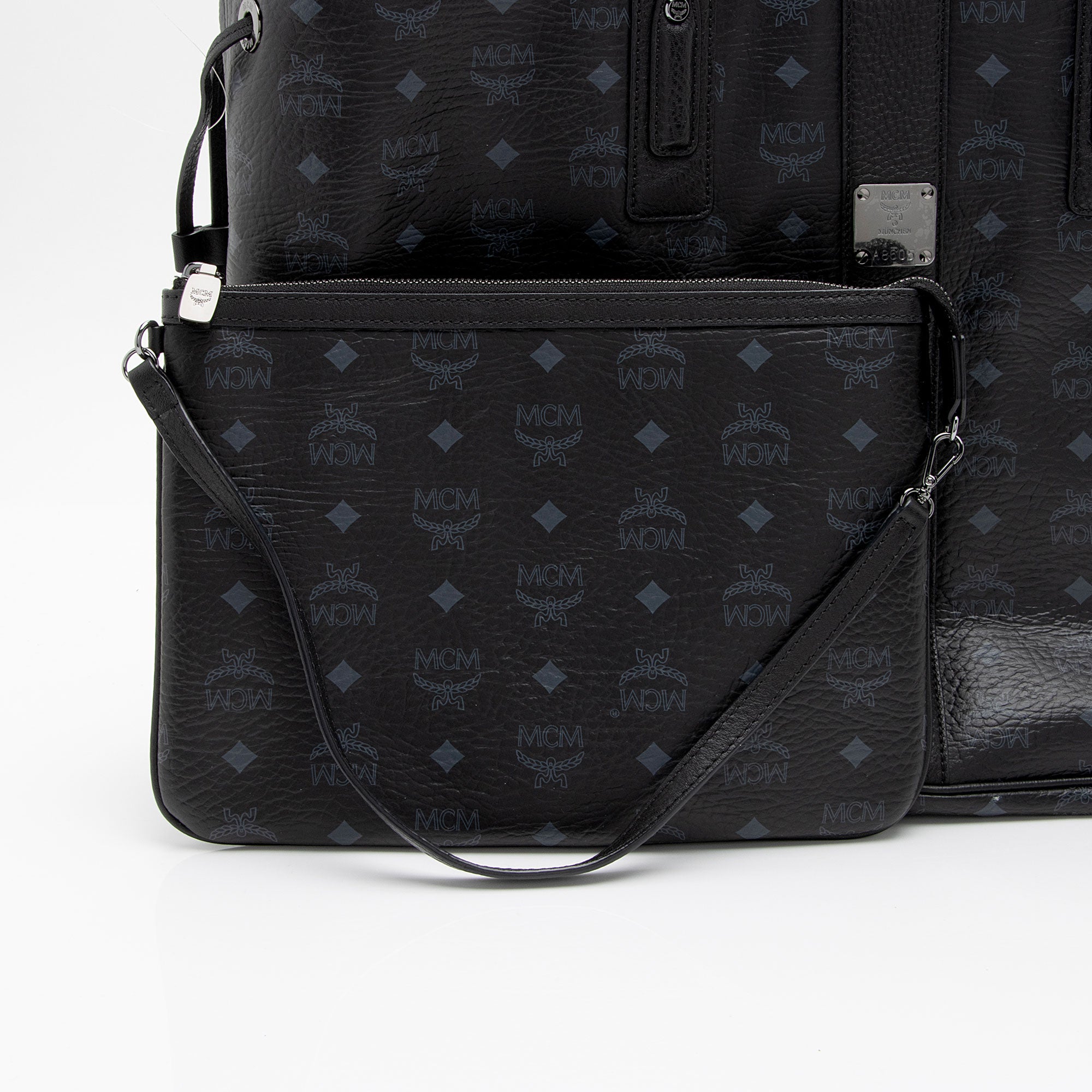 MCM Visetos Liz Reversible Large Shopper Tote with Pochette (SHF-rA95my)