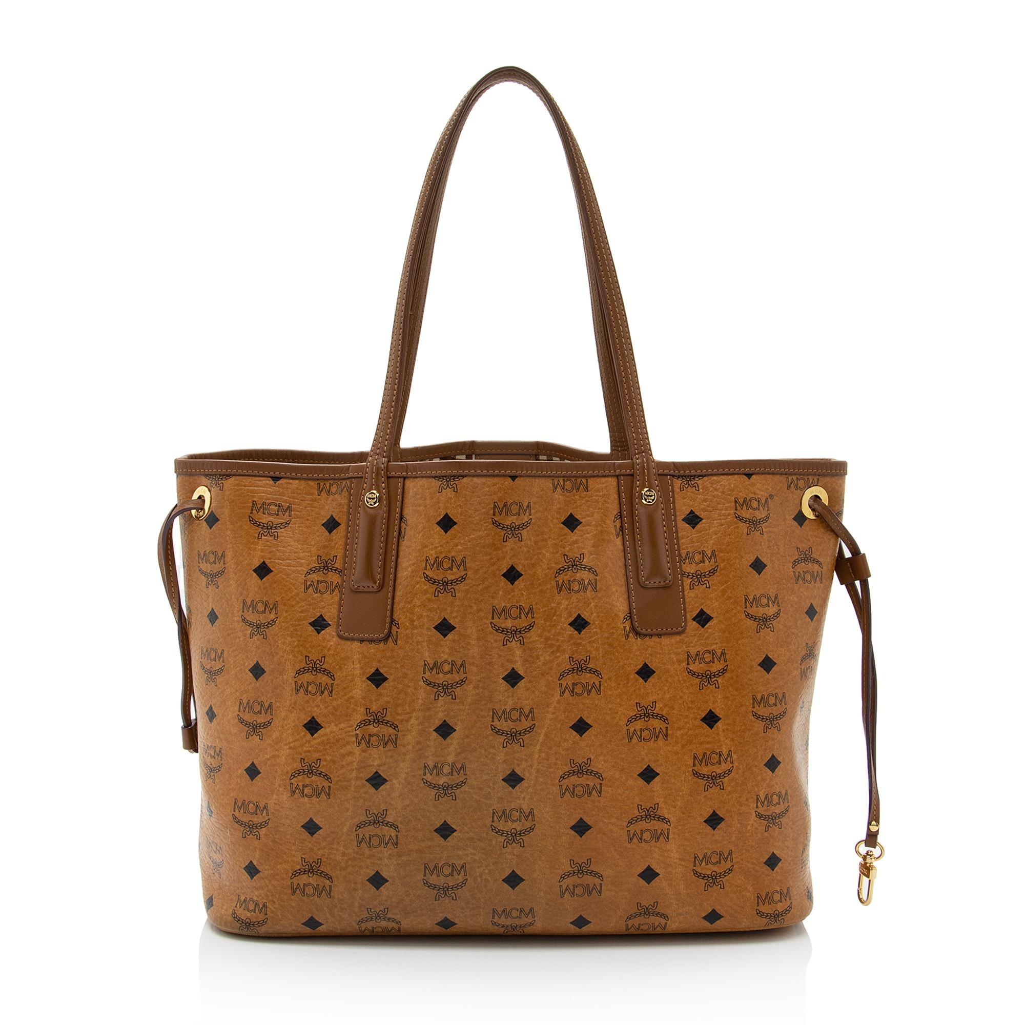 MCM Visetos Liz Reversible Medium Shopper Tote (SHF-TdXk75)