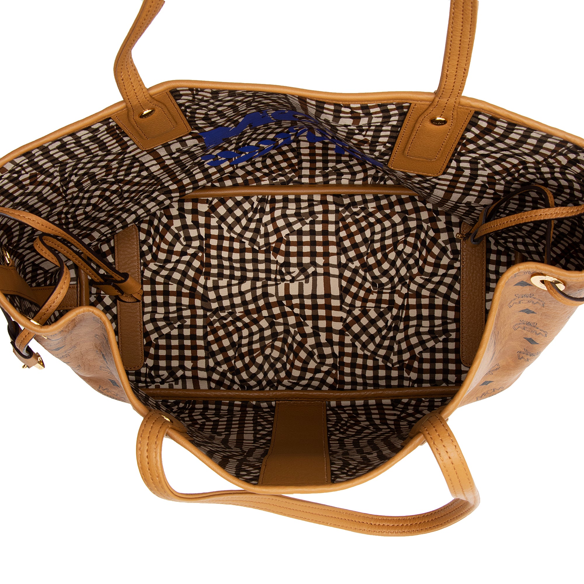 MCM Visetos Liz Reversible Medium Shopper Tote (SHF-ZLzcBE)