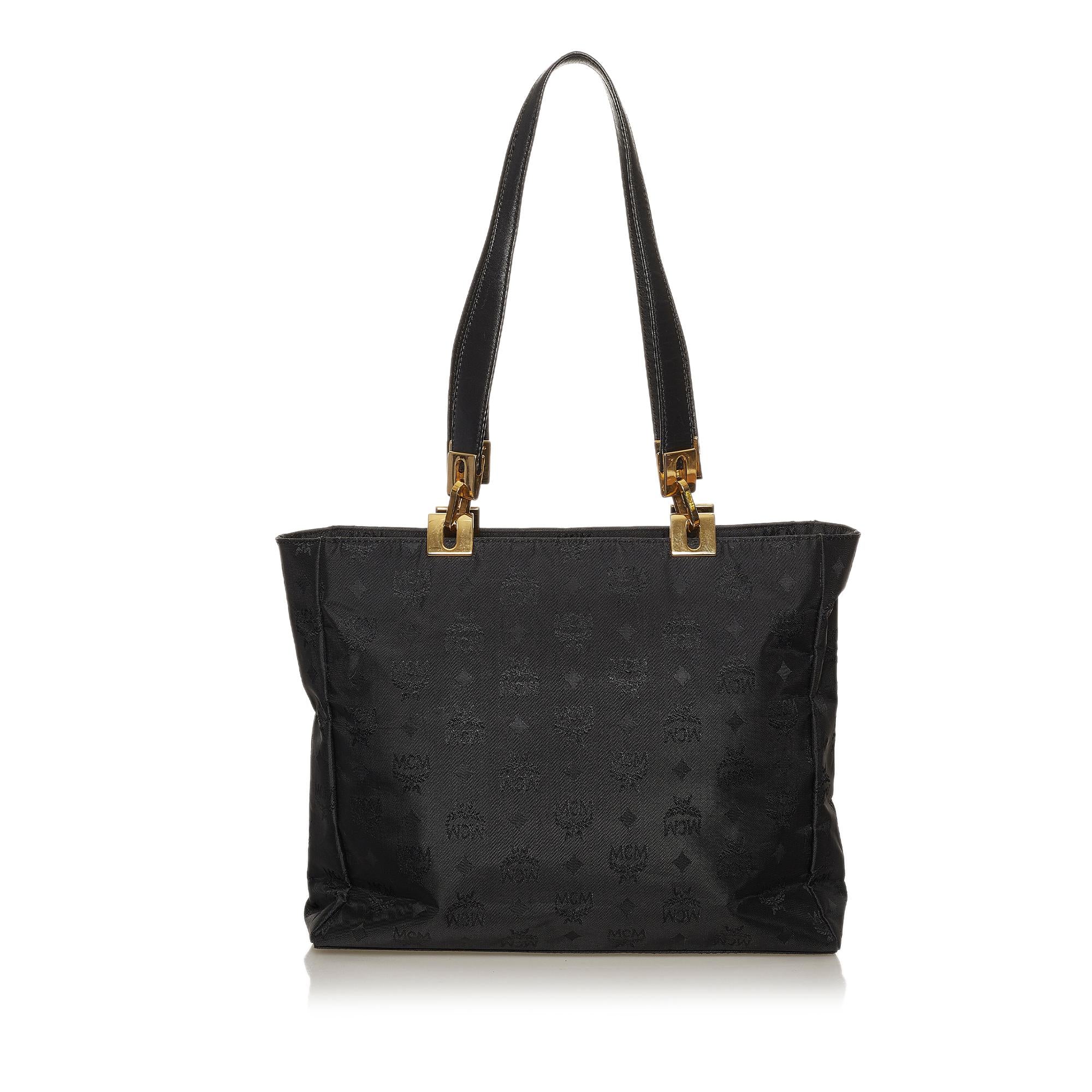 MCM Visetos Nylon Chain Tote Bag (SHG-37721)
