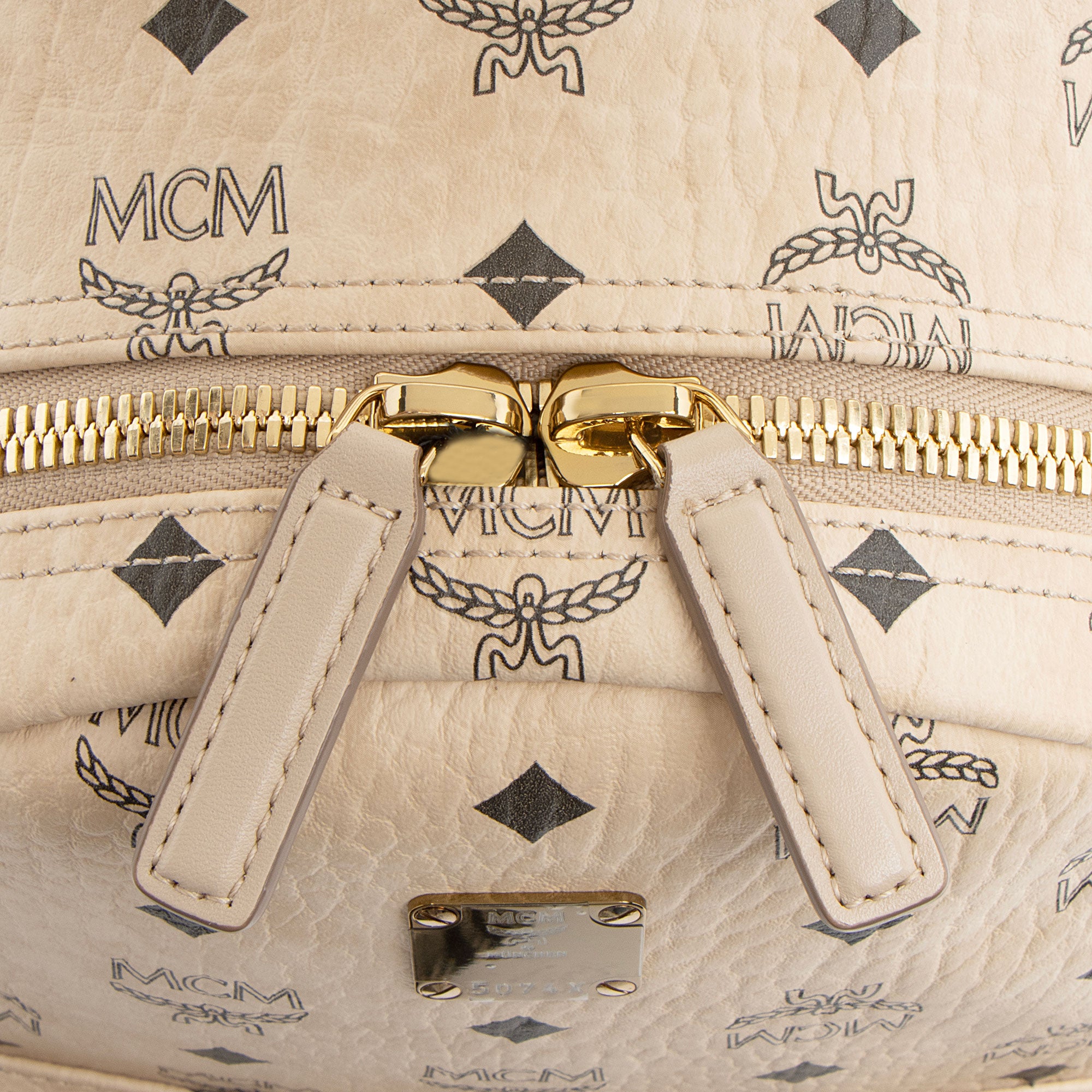 MCM Visetos Side Studs Stark Small Backpack