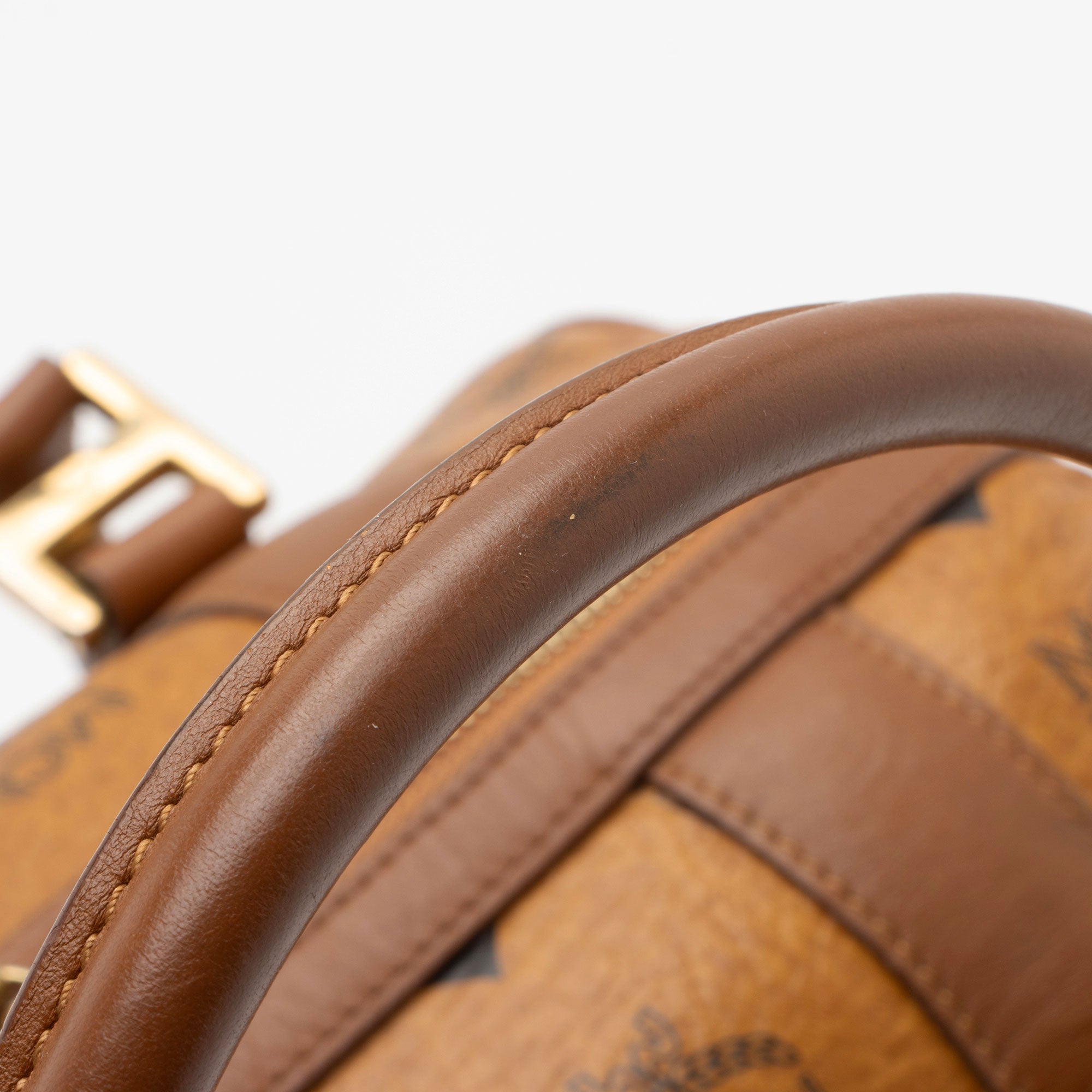 MCM Visetos Small Boston Bag