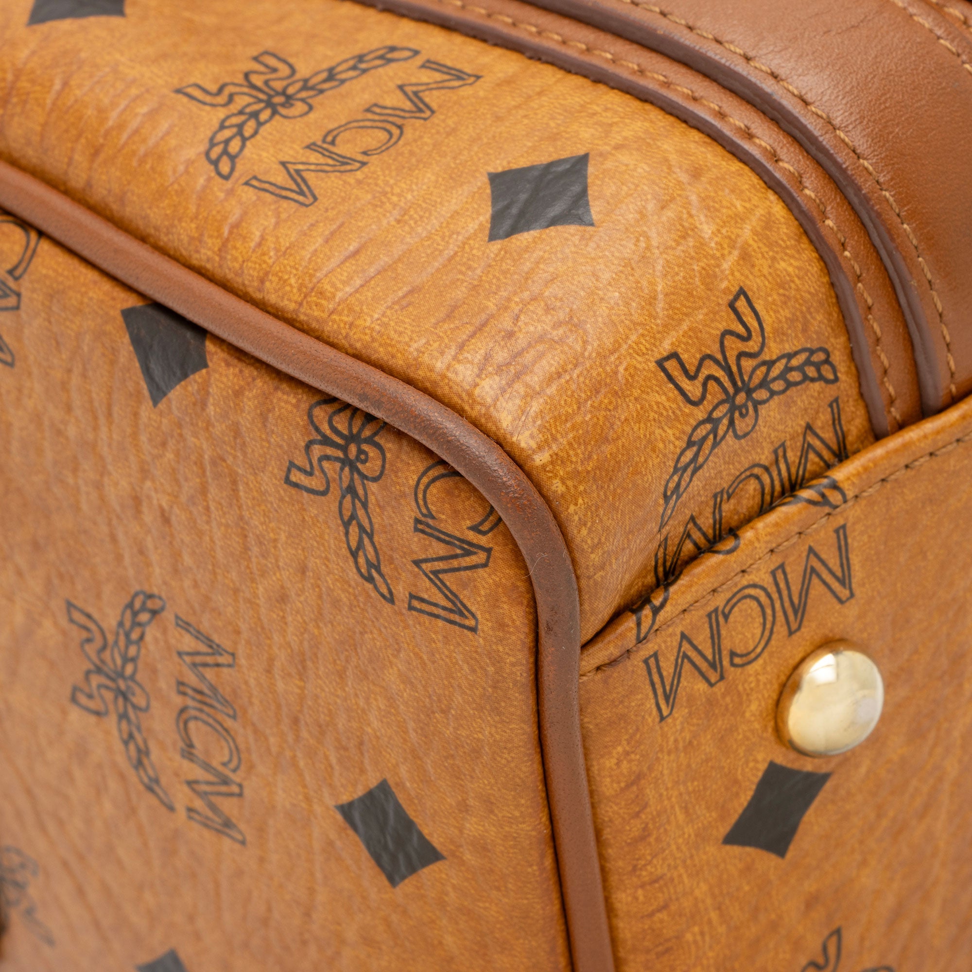 MCM Visetos Small Boston Bag