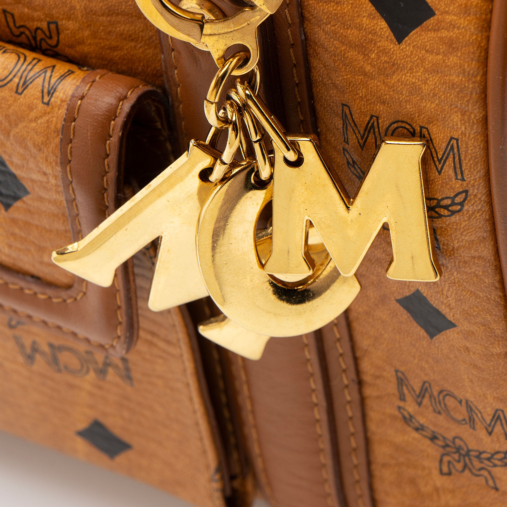 MCM Visetos Small Boston Bag
