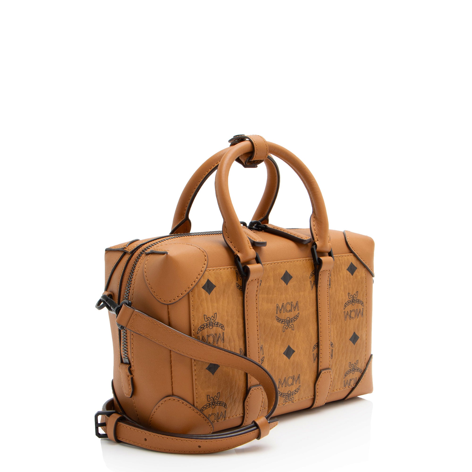MCM Visetos Soft Berlin Small Satchel
