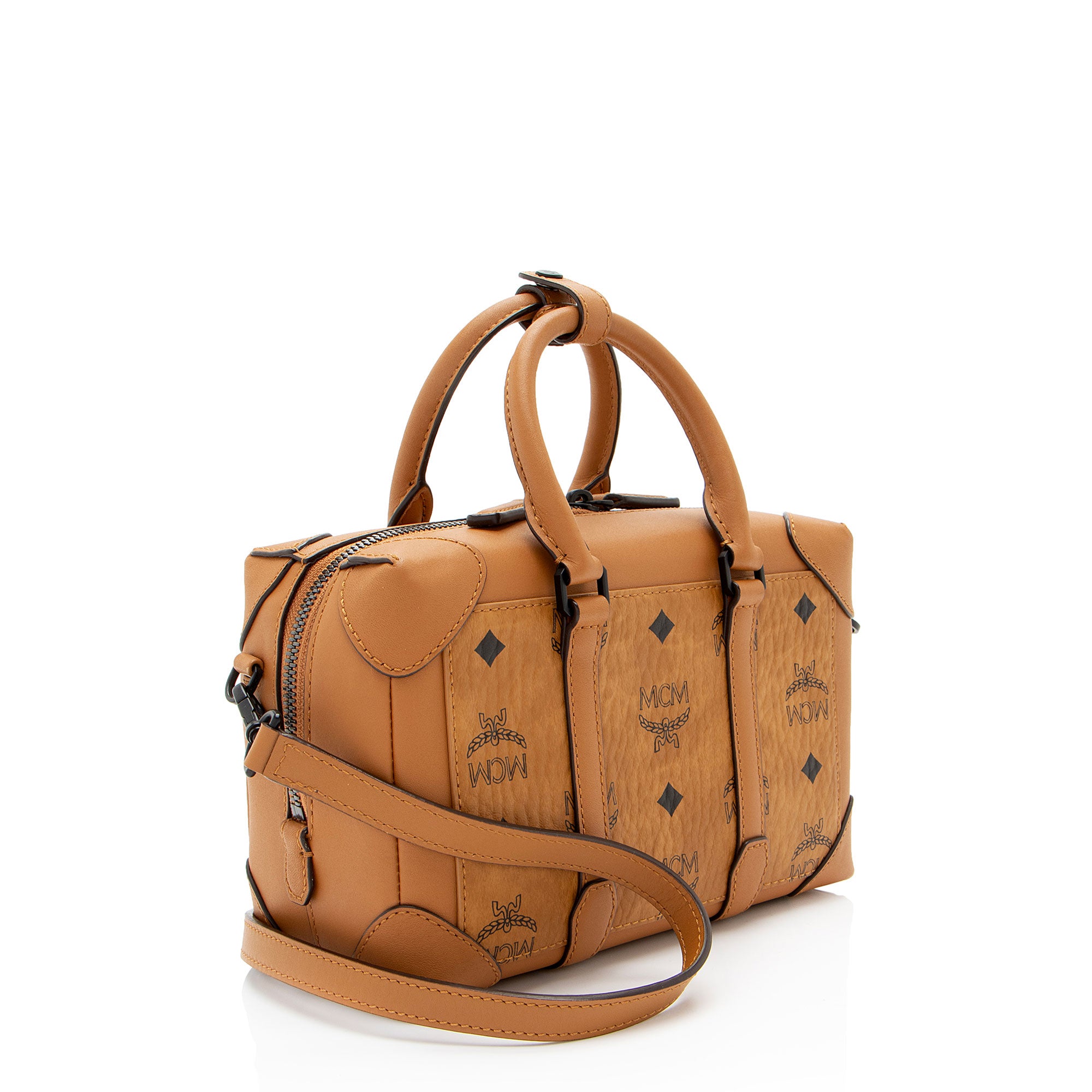 MCM Visetos Soft Berlin Small Satchel