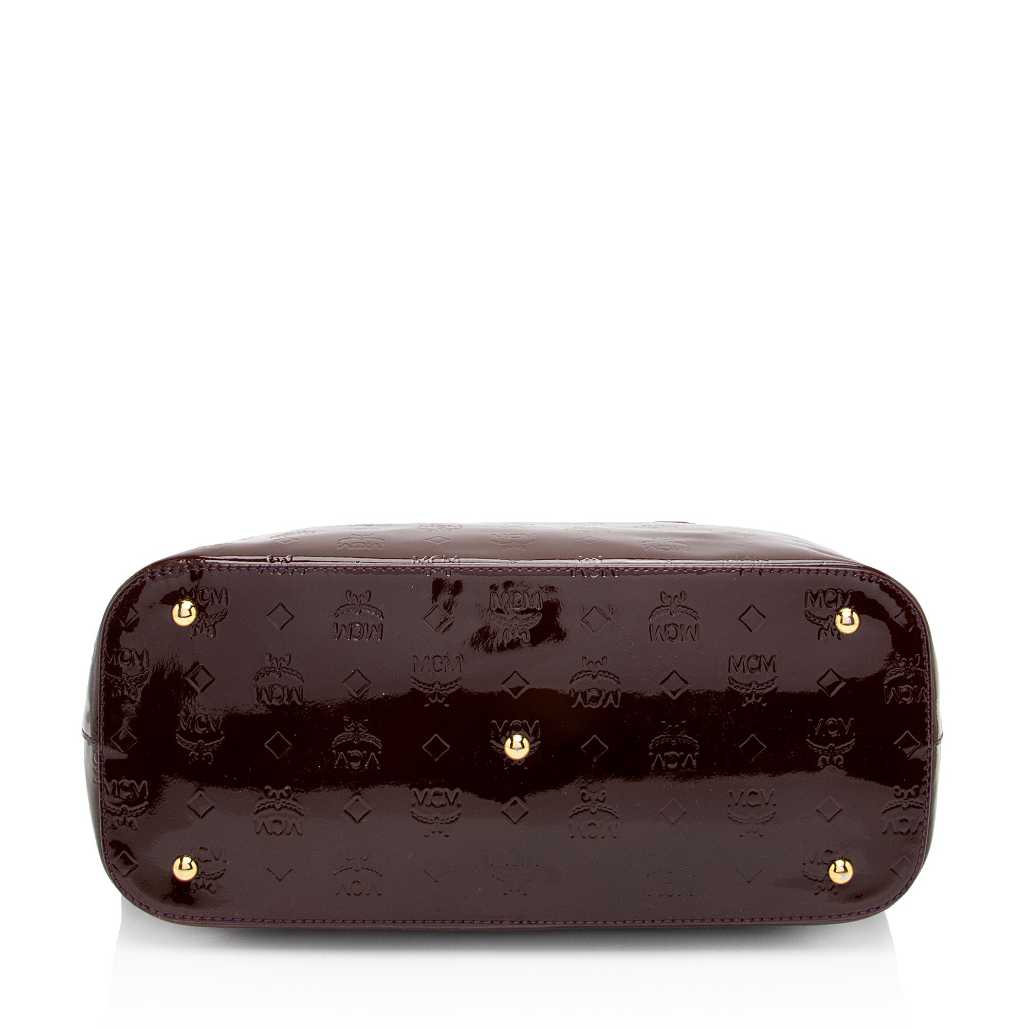 MCM Visteos Patent Leather Tote (SHF-pRkbzp)