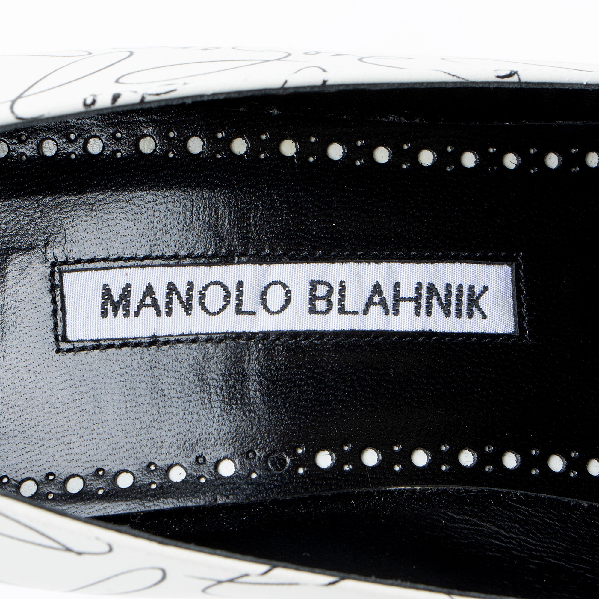 Manolo Blahnik Leather Hangisi Decade of Love Pumps - Size 7 / 37