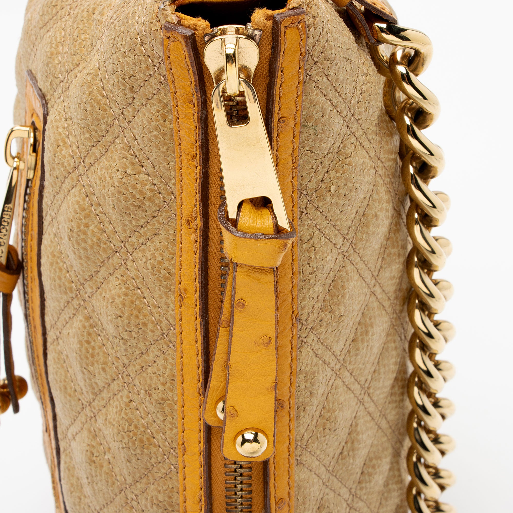 Marc Jacobs Coated Canvas Ostrich Stam Hobo