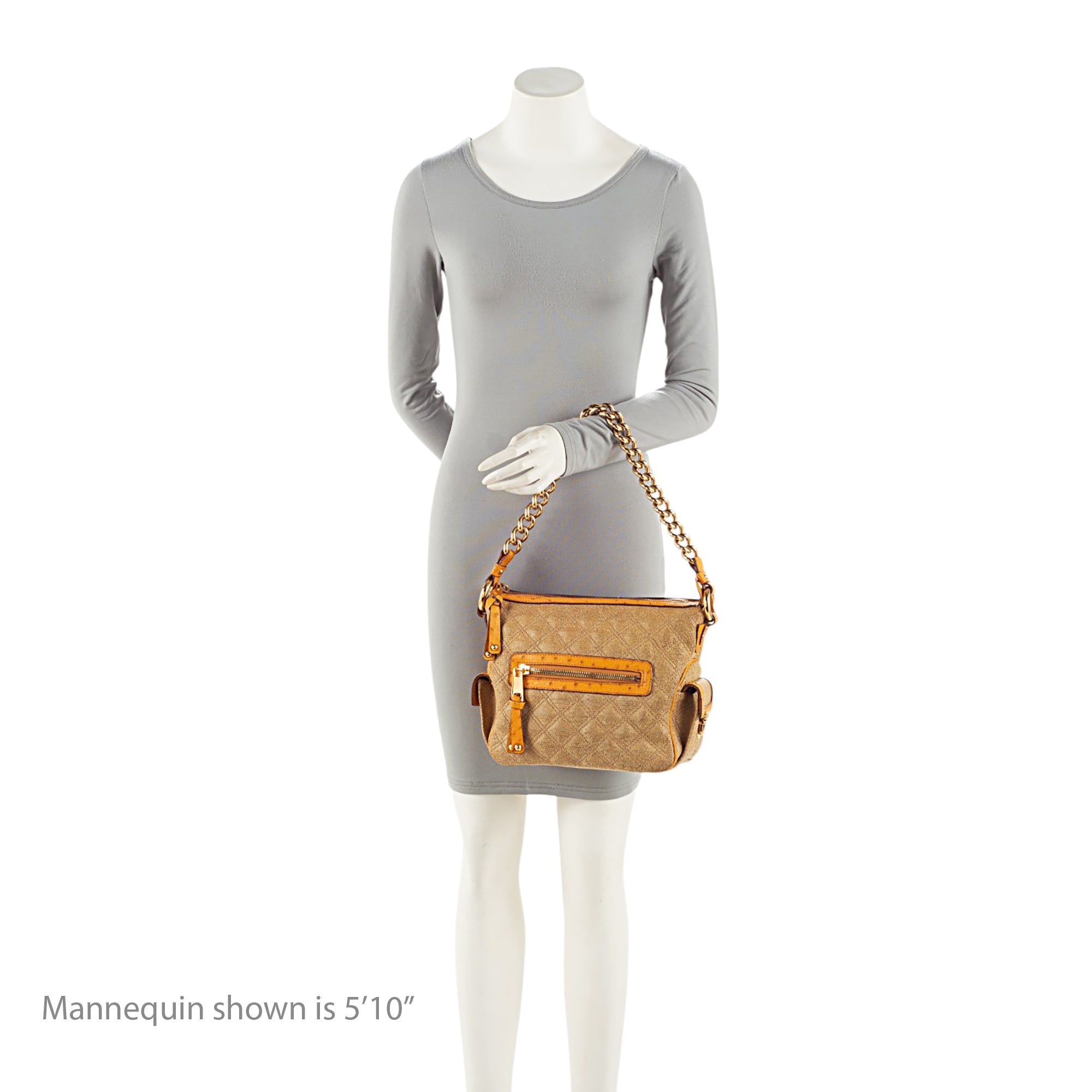 Marc Jacobs Coated Canvas Ostrich Stam Hobo