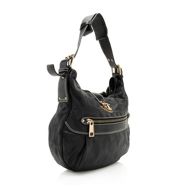 Marc Jacobs Leather Buckle Shoulder Bag - FINAL SALE (SHF-19436) – LuxeDH