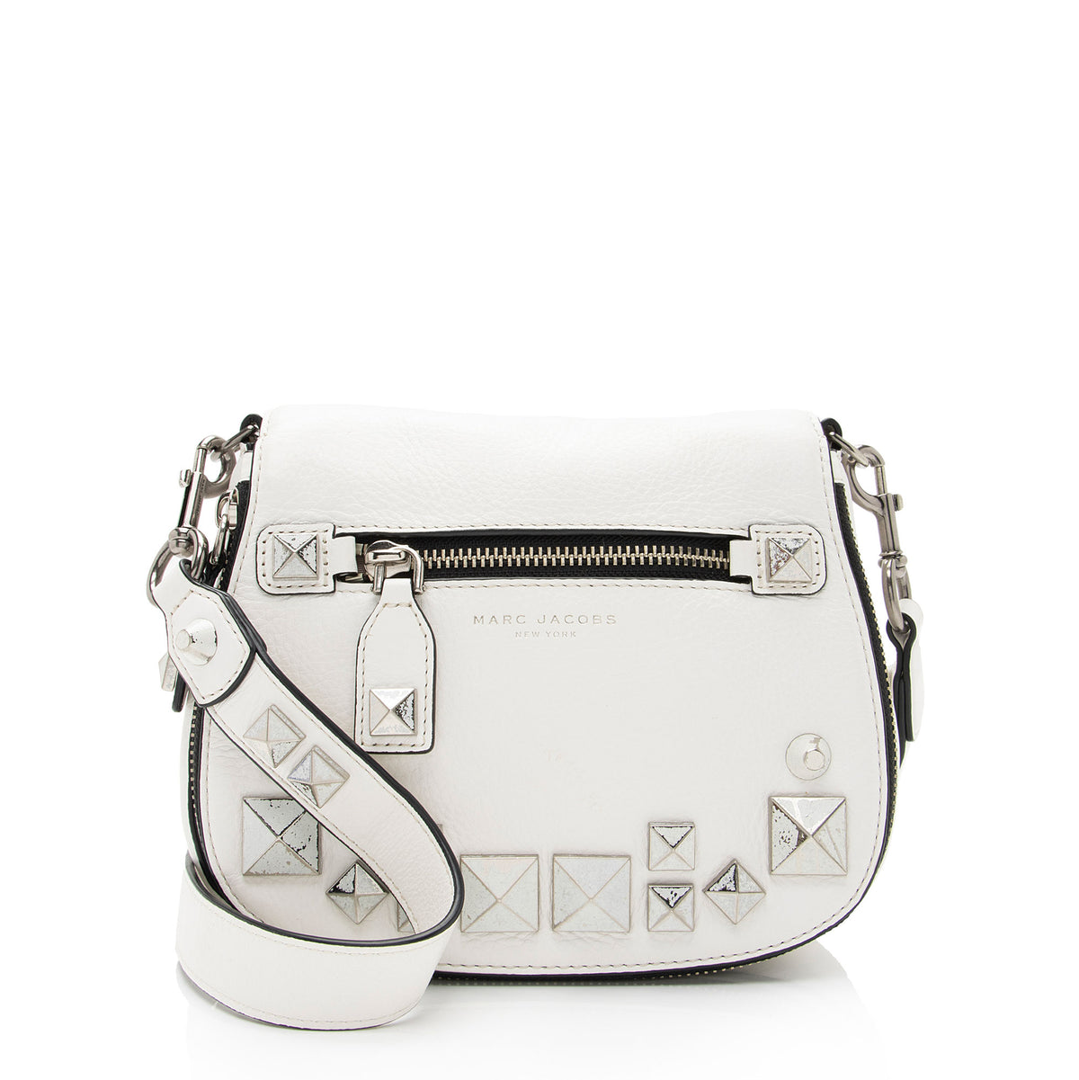 Marc Jacobs Leather Chipped Stud Recruit Nomad Shoulder Bag (SHF-aKW7B