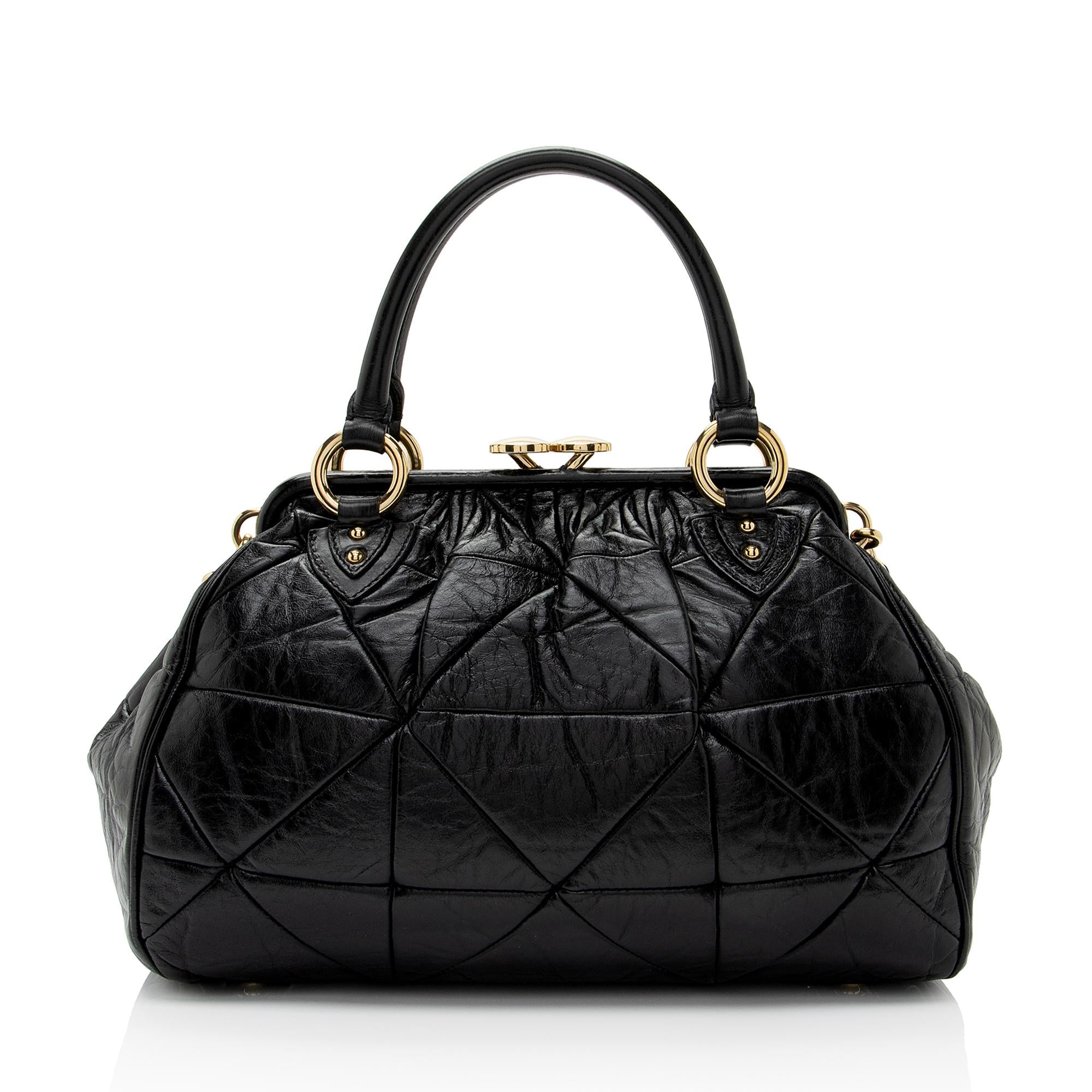 Marc Jacobs Patchwork Leather Stam Satchel (SHF-T9S0Rg)