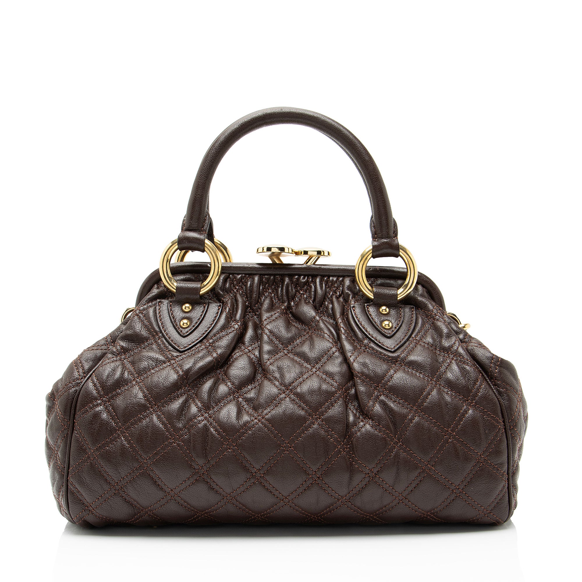 Marc Jacobs Quilted Lambskin Stam Satchel