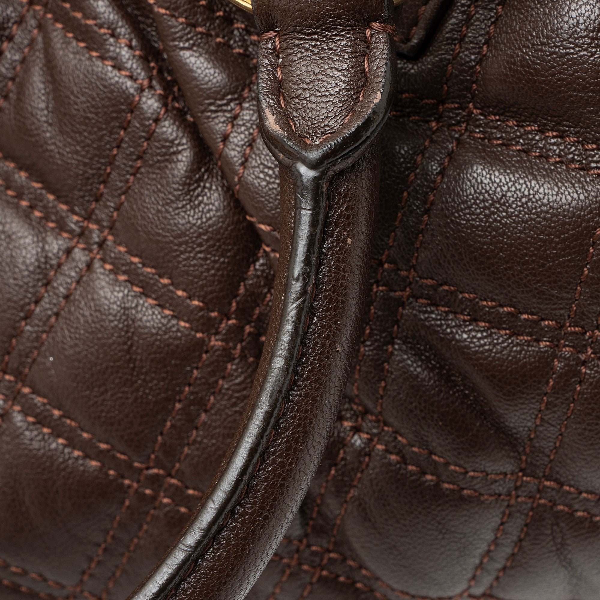 Marc Jacobs Quilted Lambskin Stam Satchel