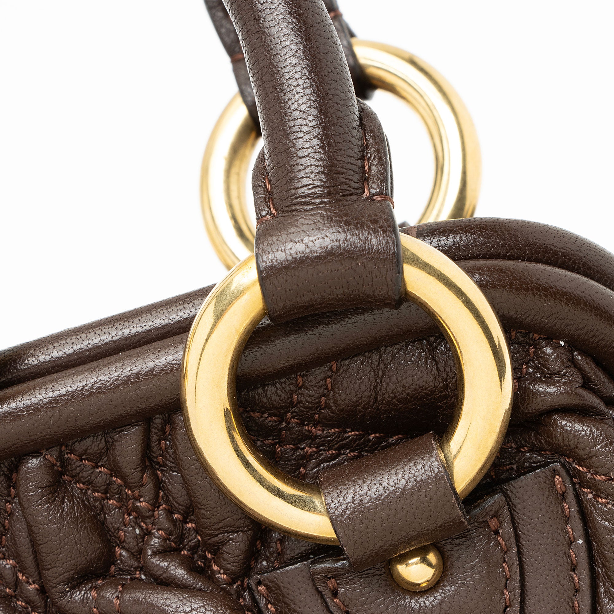 Marc Jacobs Quilted Lambskin Stam Satchel