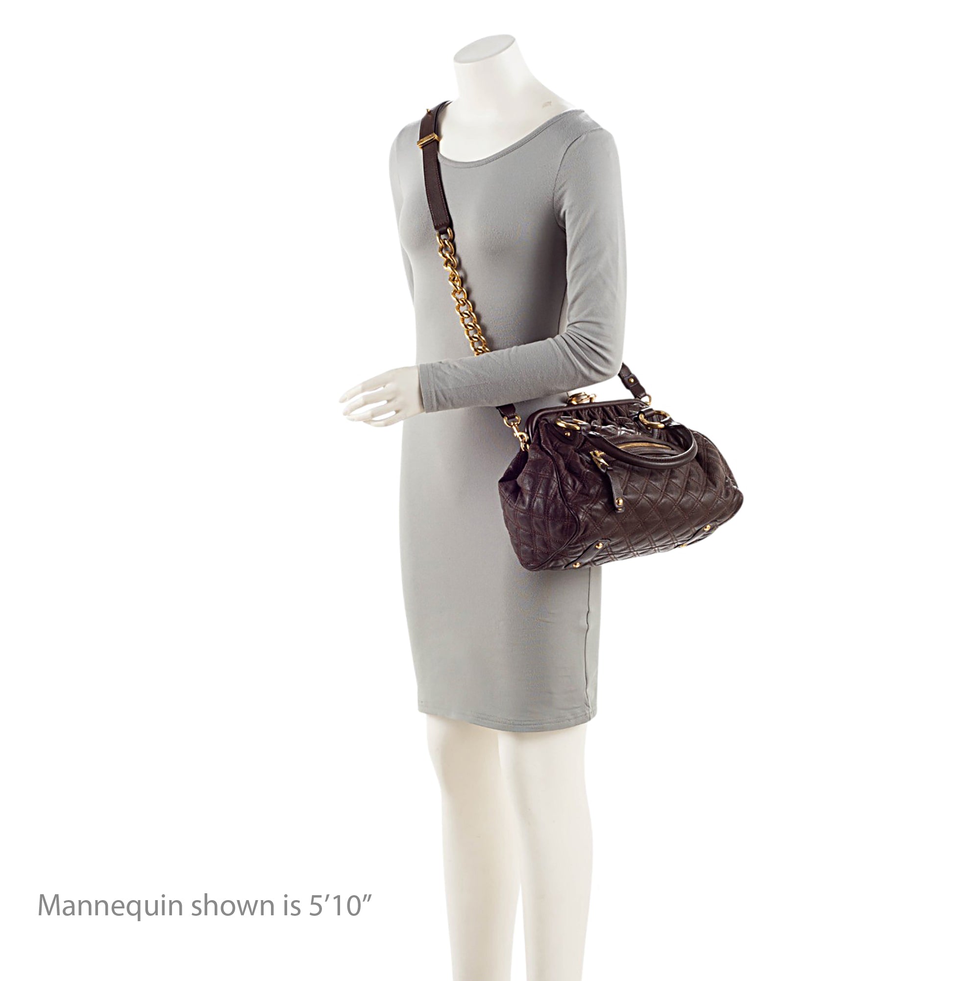 Marc Jacobs Quilted Lambskin Stam Satchel