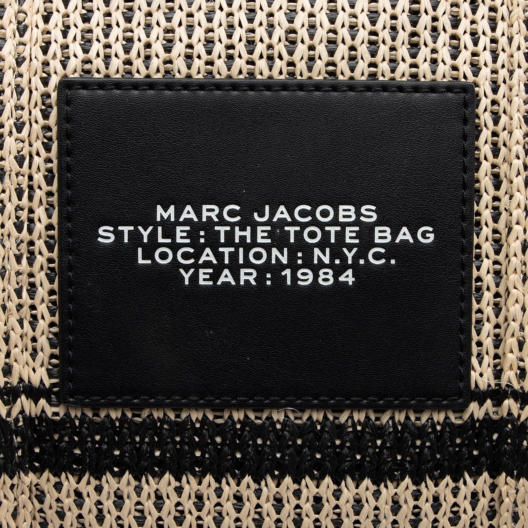 Marc Jacobs Straw Jacquard The Tote Medium Bag