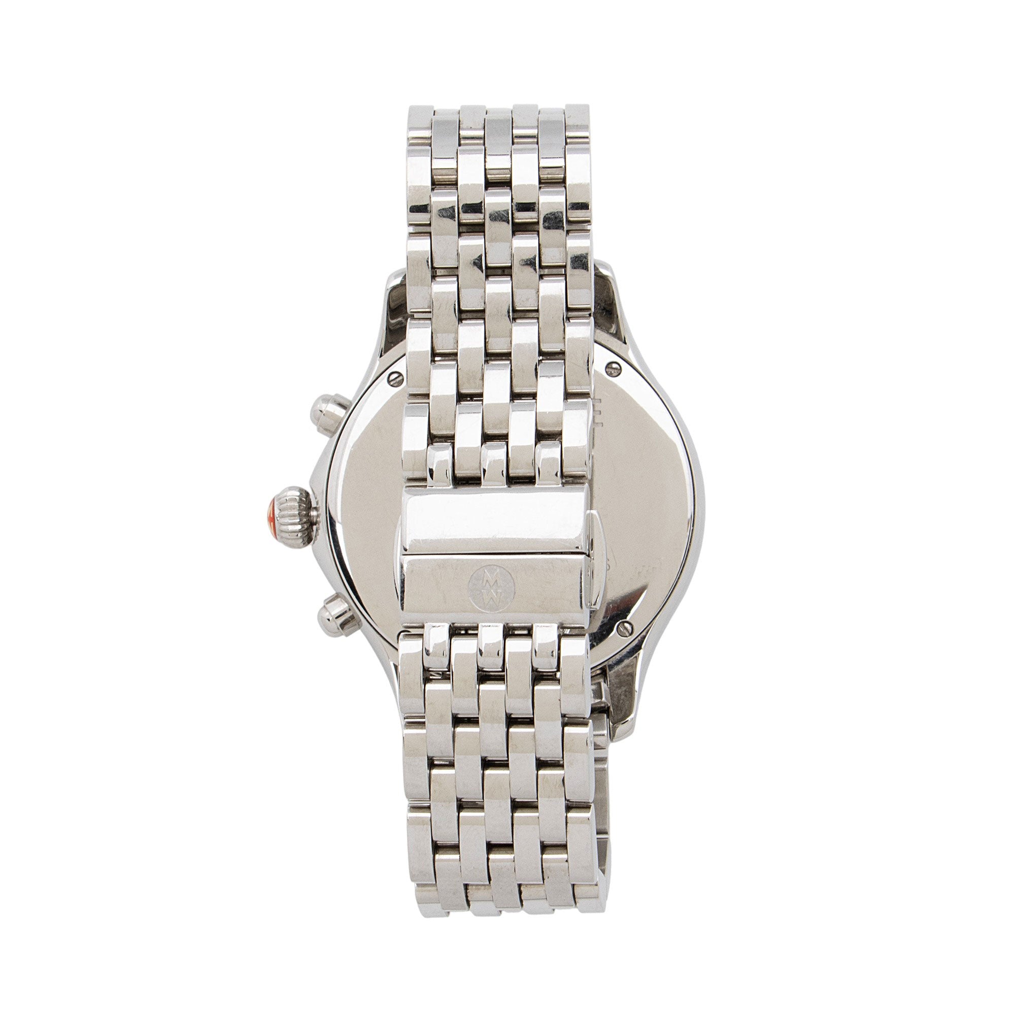 Michele Stainless Steel Diamond Jetway Watch