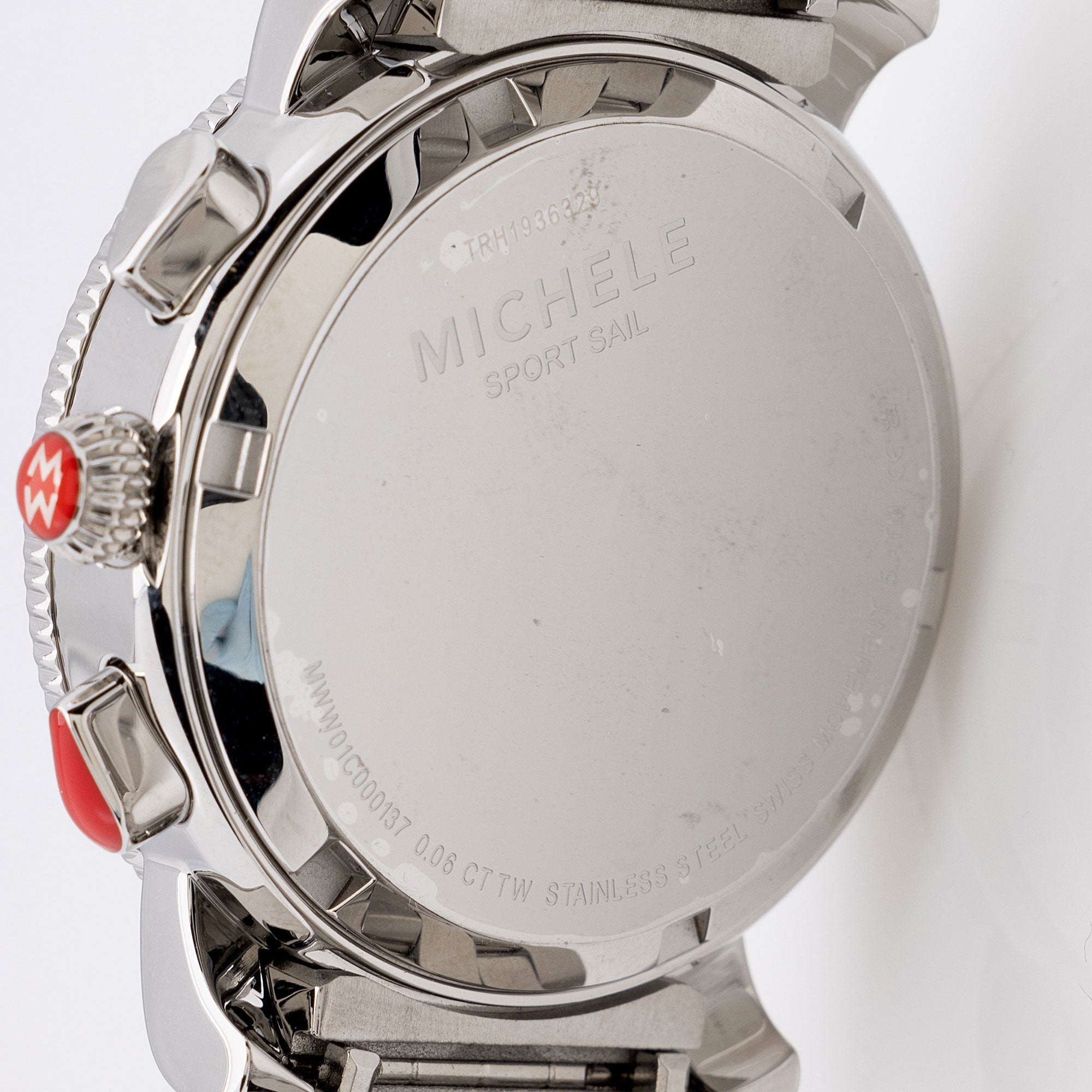 Michele Stainless Steel Diamond Sport Sail Chronograph Watch (SHF-YYKNvY)