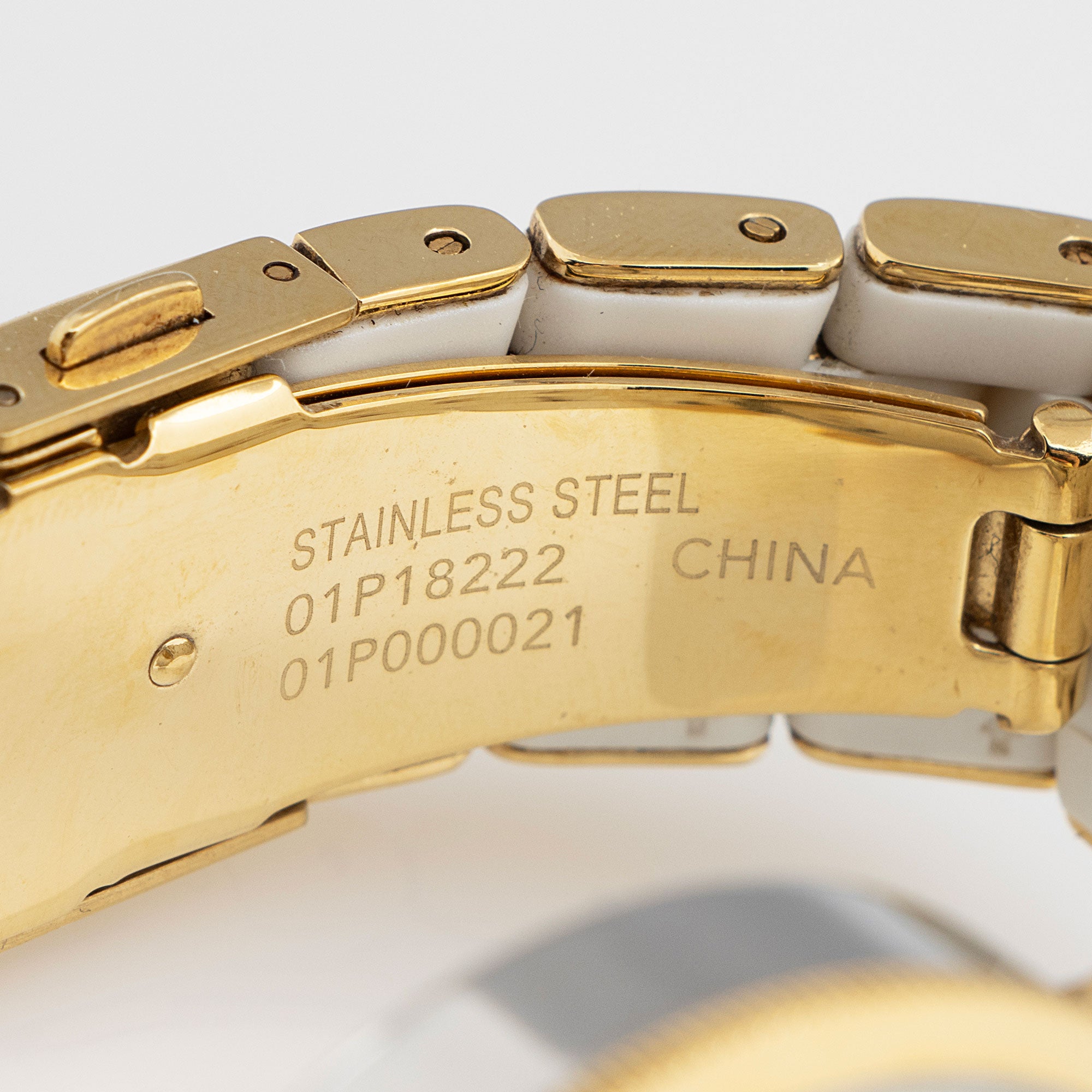 Michele Goldtone Stainless Steel Silicone Sporty Sail Chronograph Watch